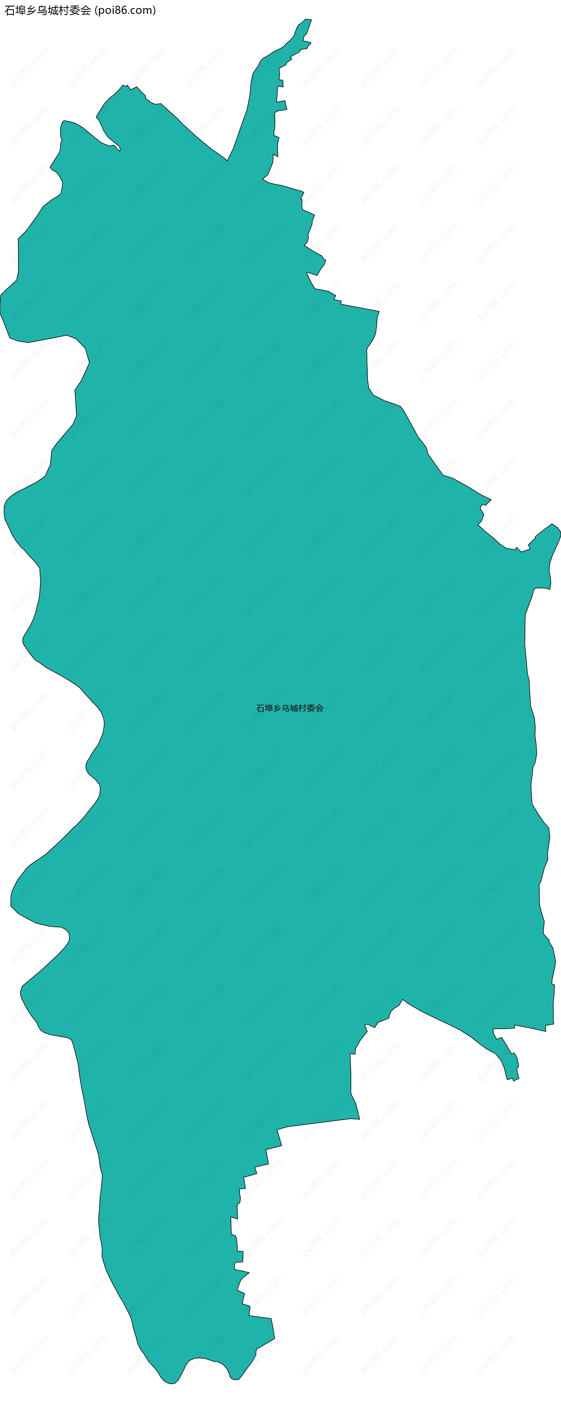 石埠乡乌城村委会边界地图