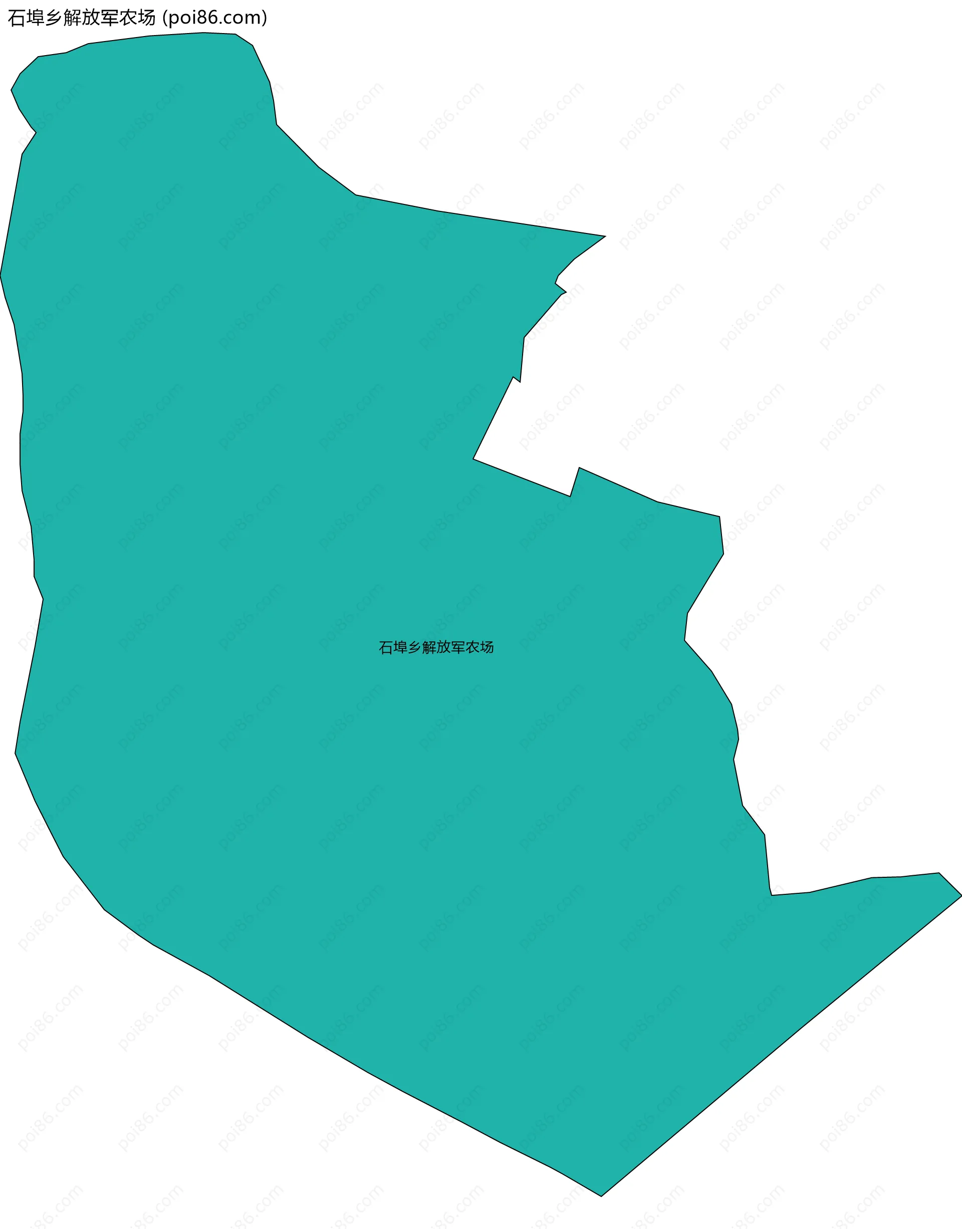 石埠乡解放军农场边界地图