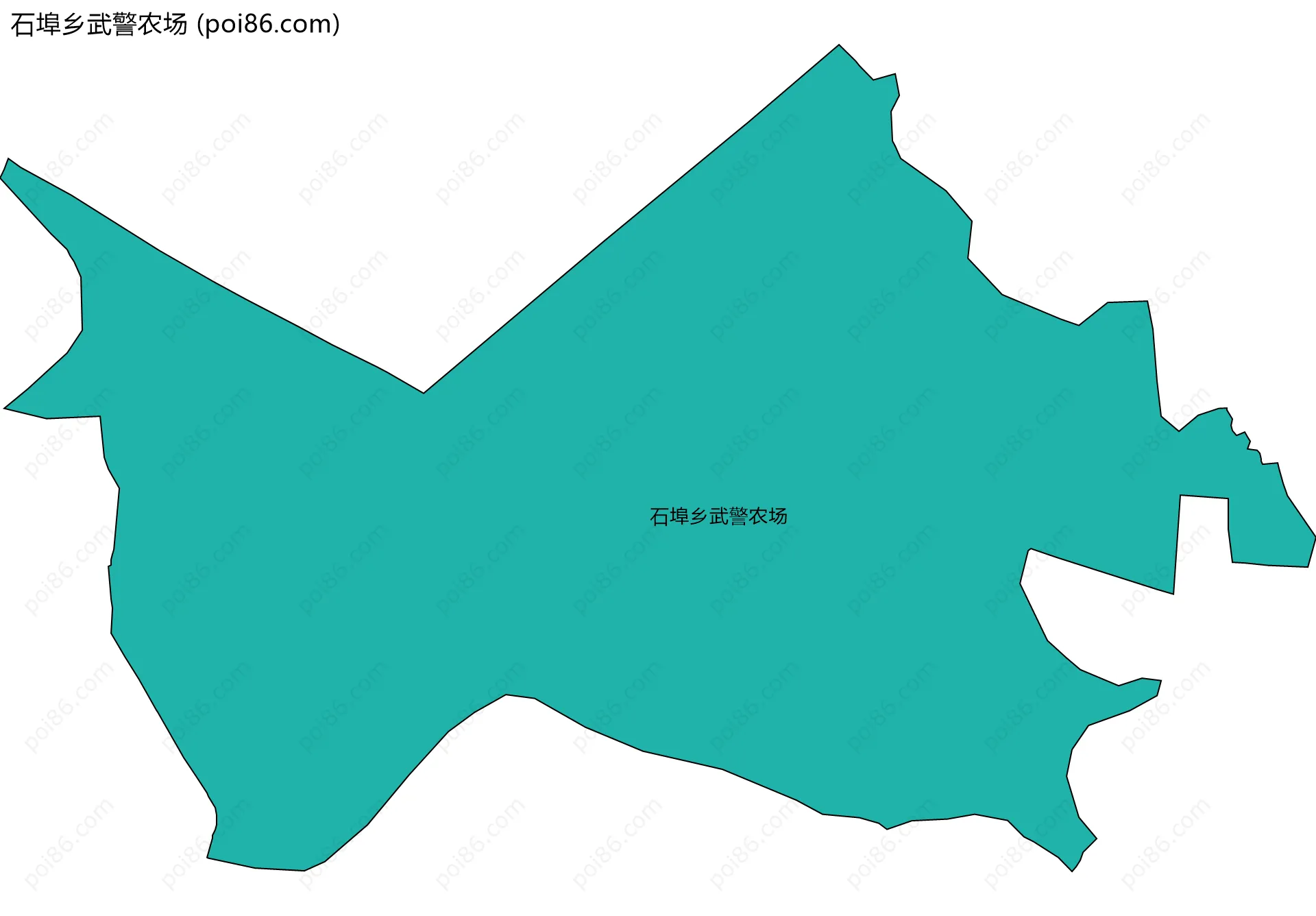 石埠乡武警农场边界地图