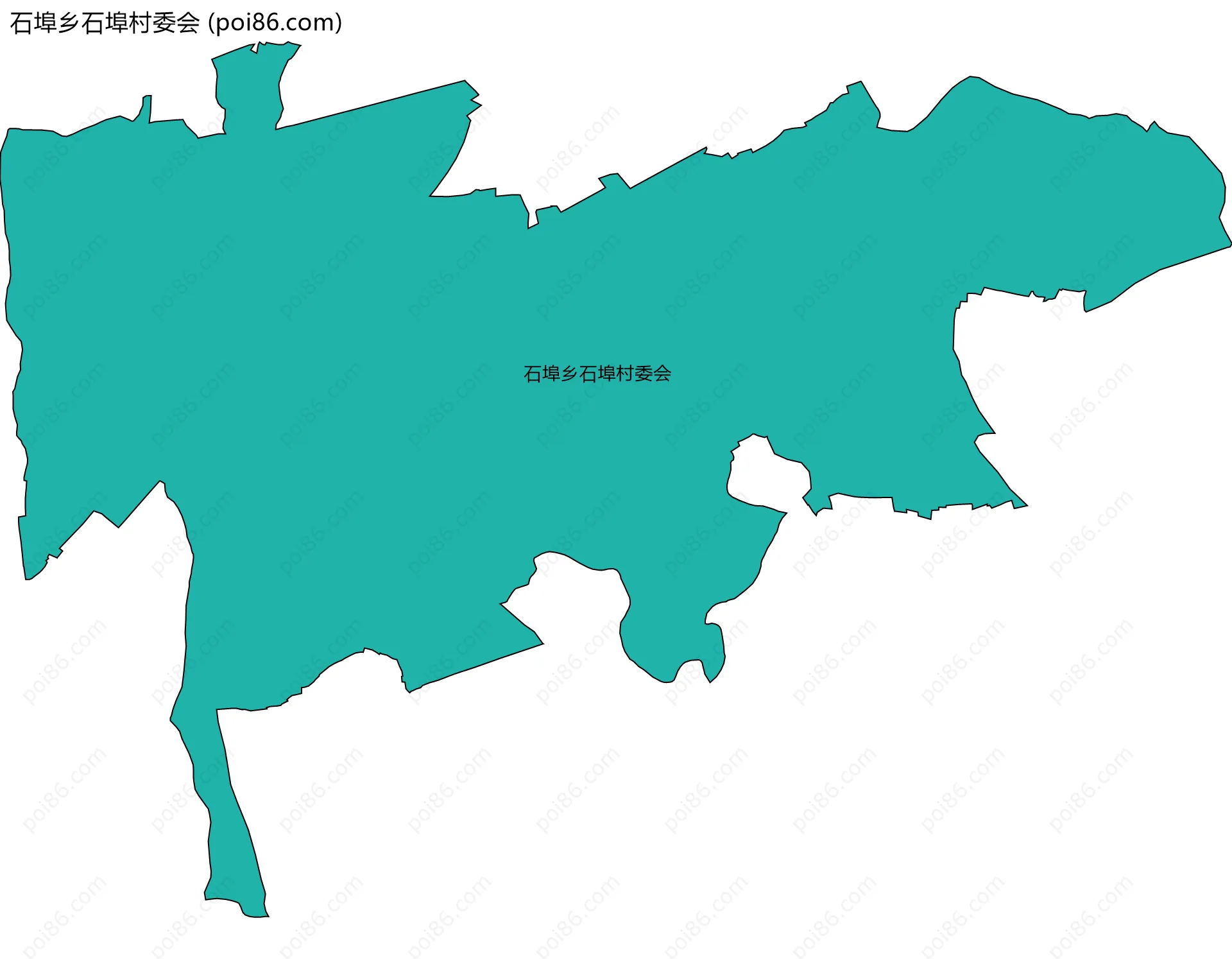 石埠乡石埠村委会边界地图