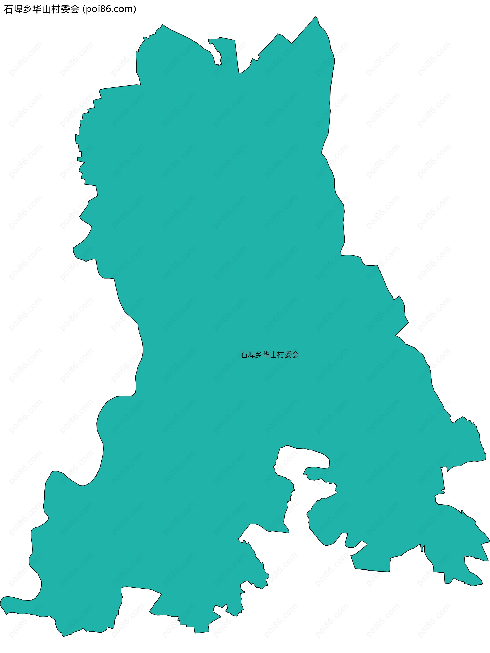 石埠乡华山村委会边界地图