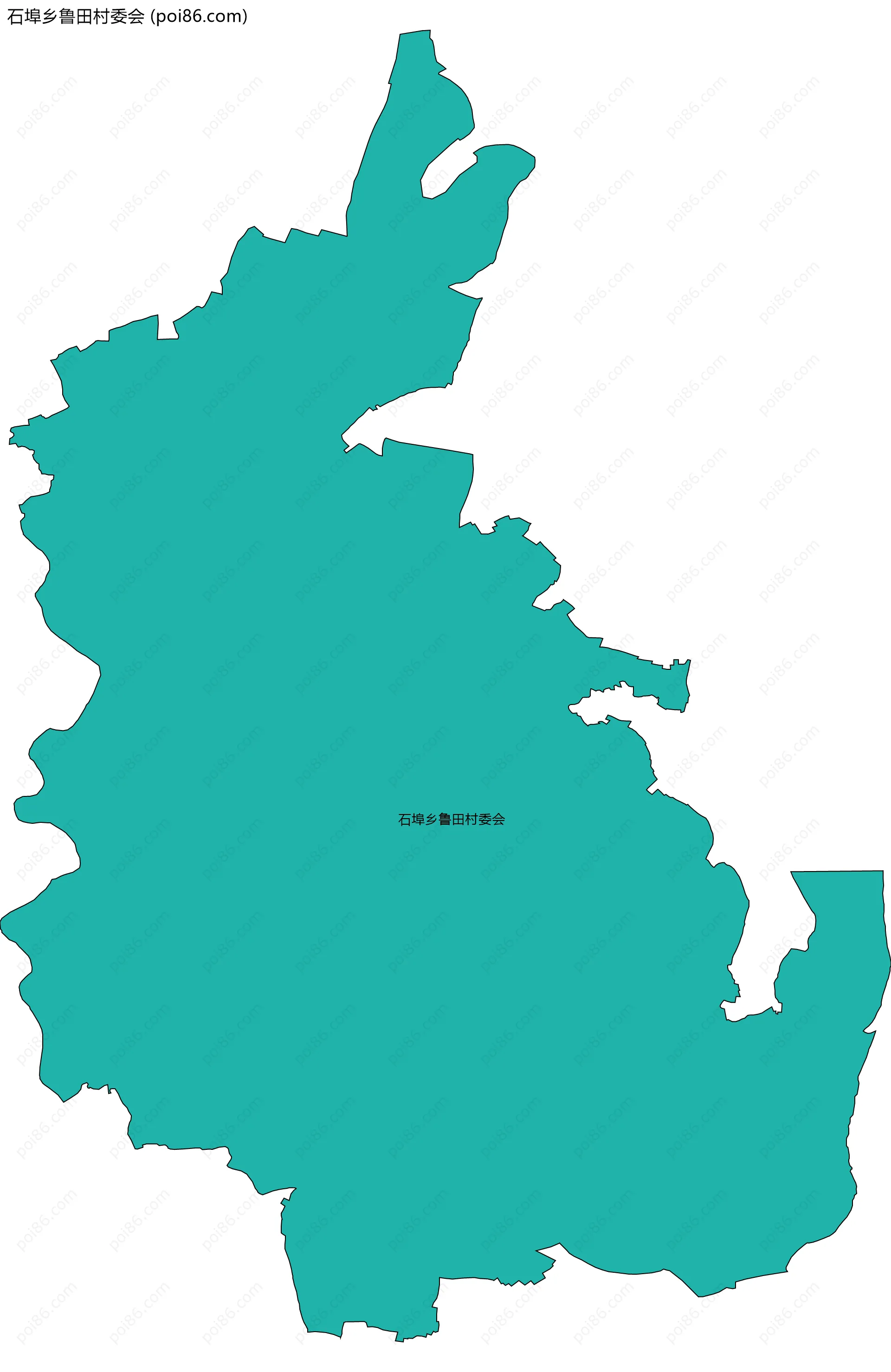 石埠乡鲁田村委会边界地图