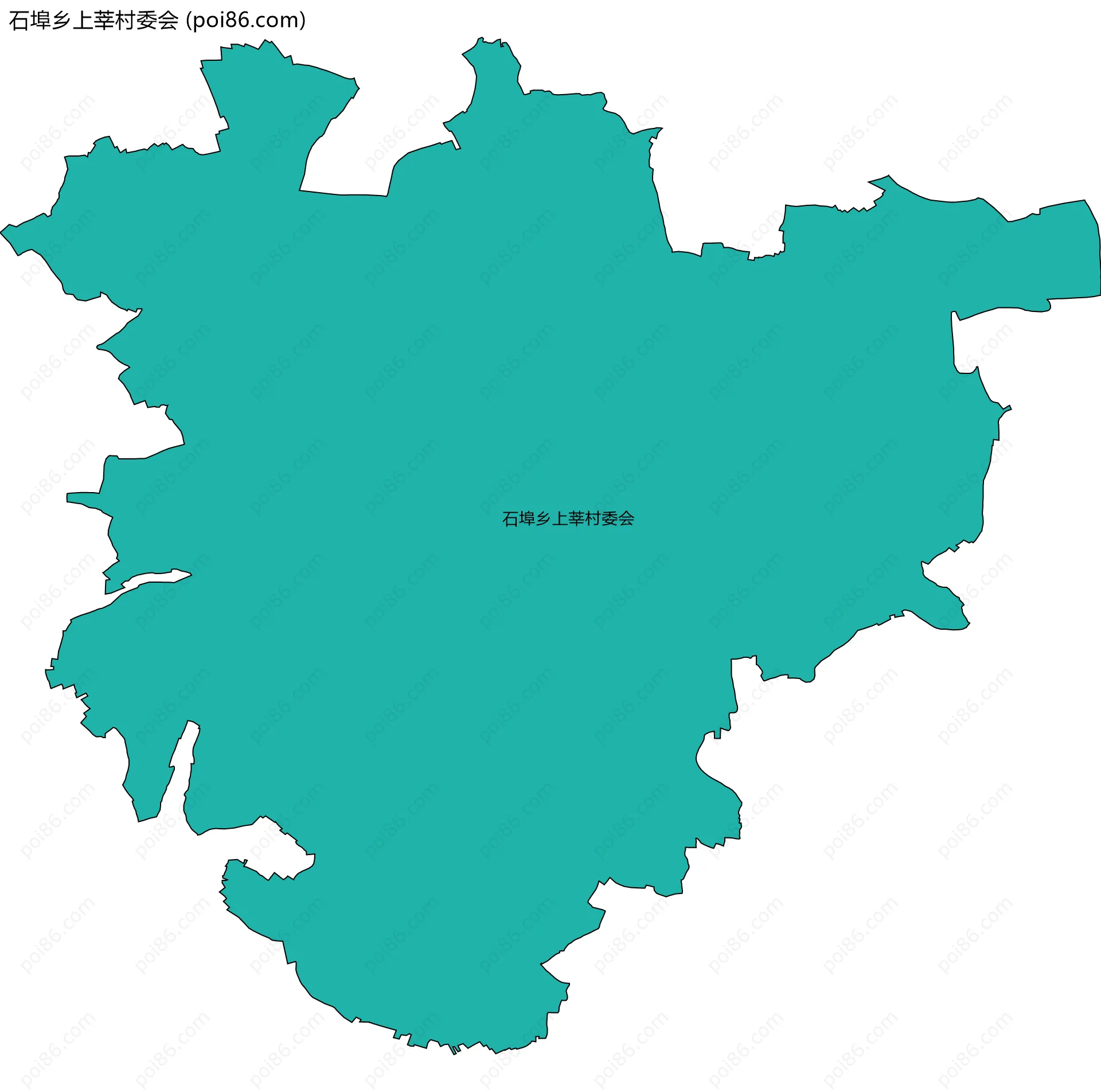 石埠乡上莘村委会边界地图