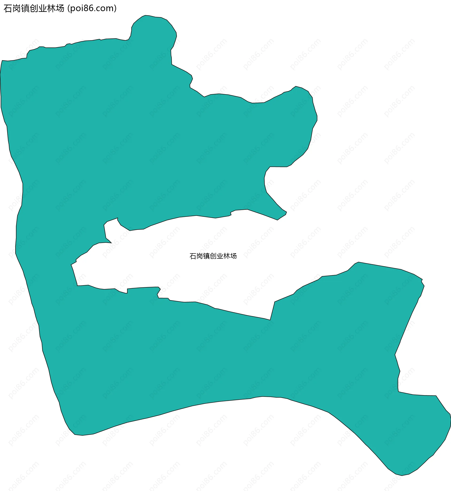 石岗镇创业林场边界地图