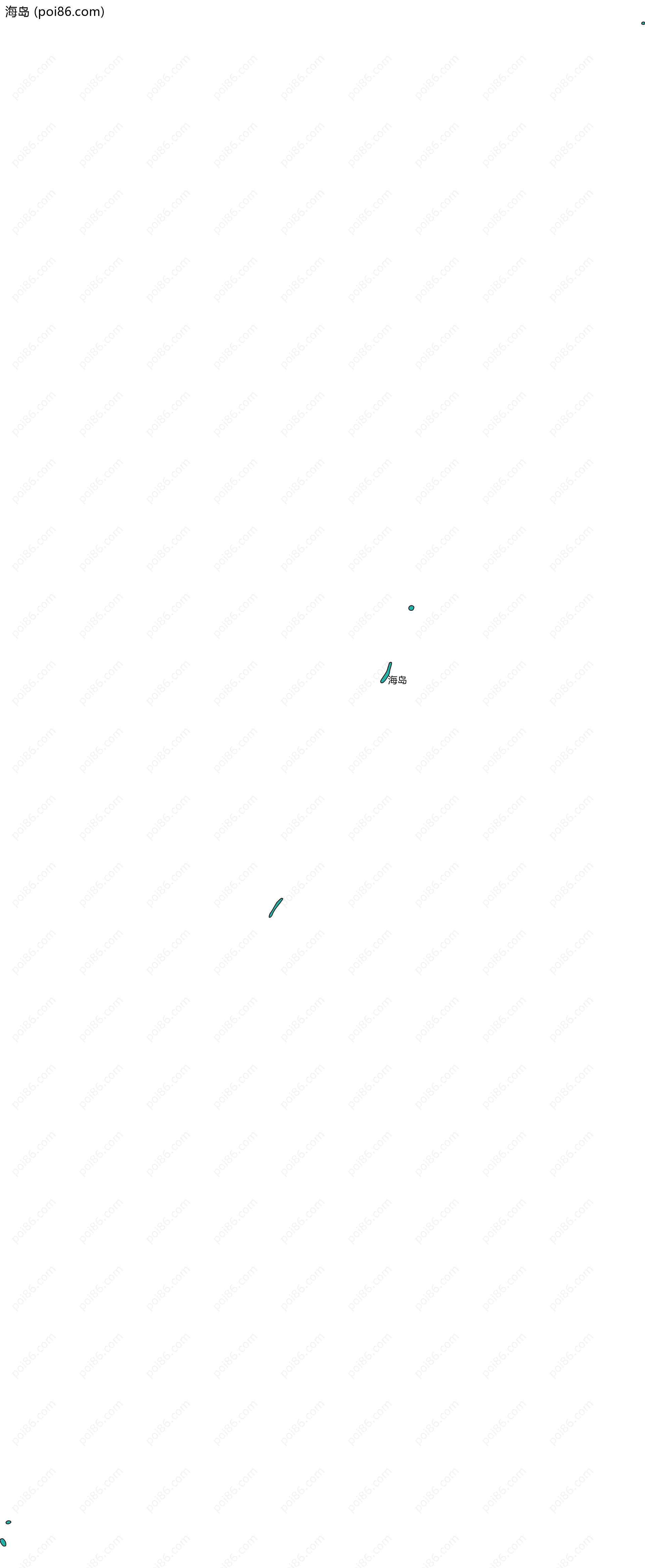 海岛边界地图(五级行政区划)