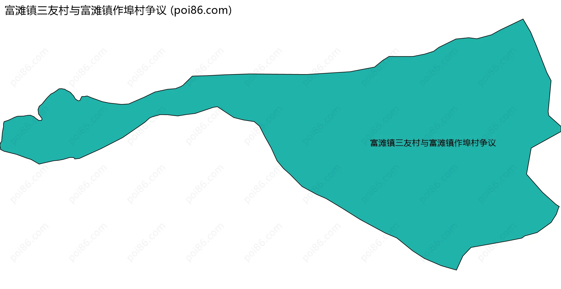 富滩镇三友村与富滩镇作埠村争议边界地图