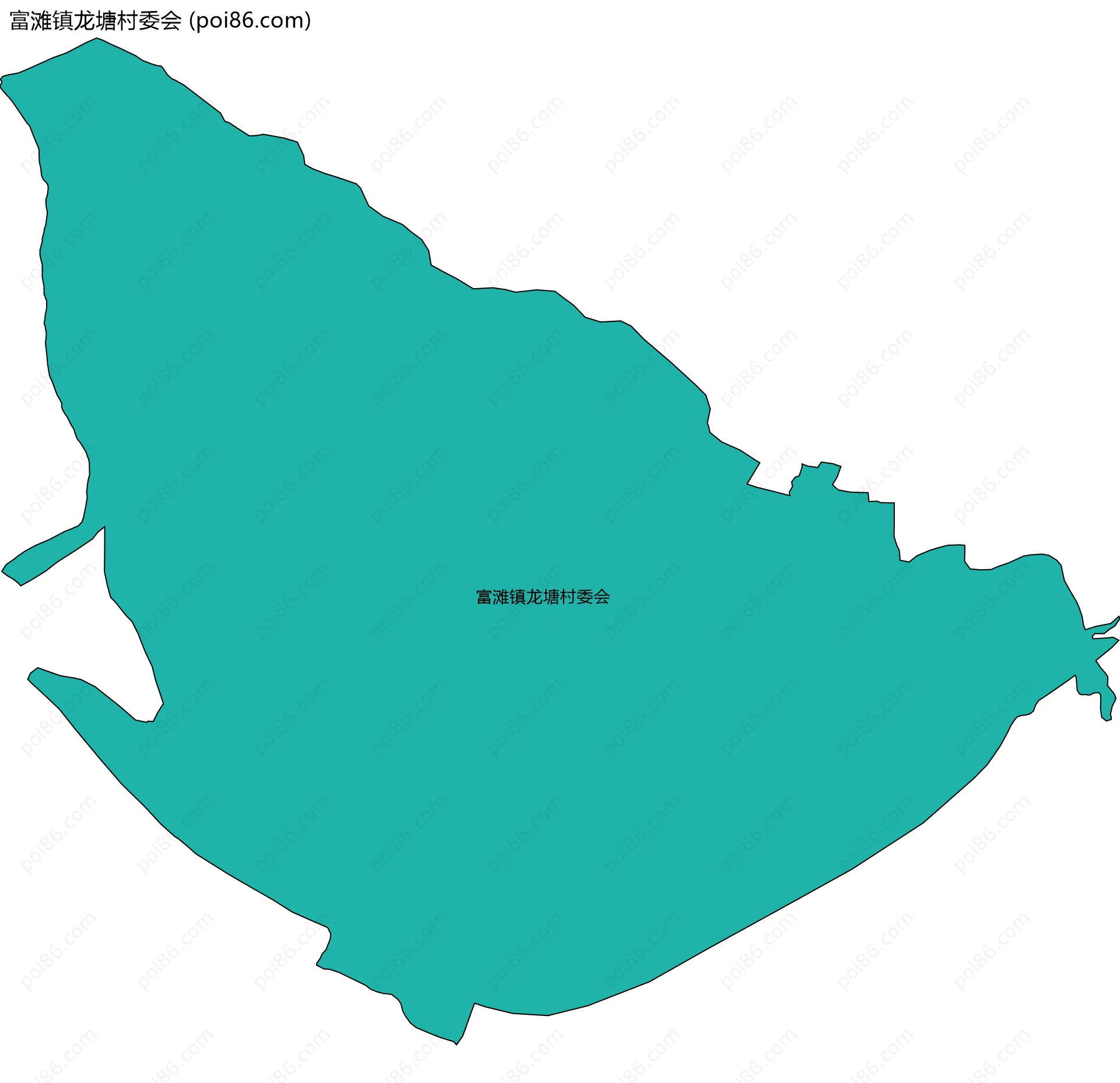 富滩镇龙塘村委会边界地图