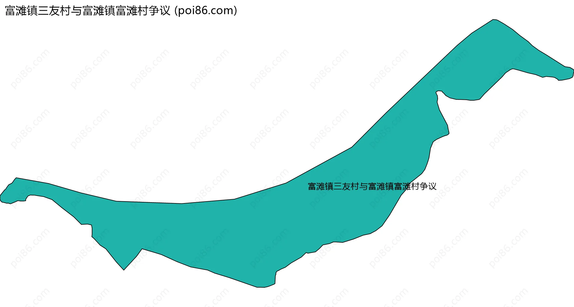 富滩镇三友村与富滩镇富滩村争议边界地图