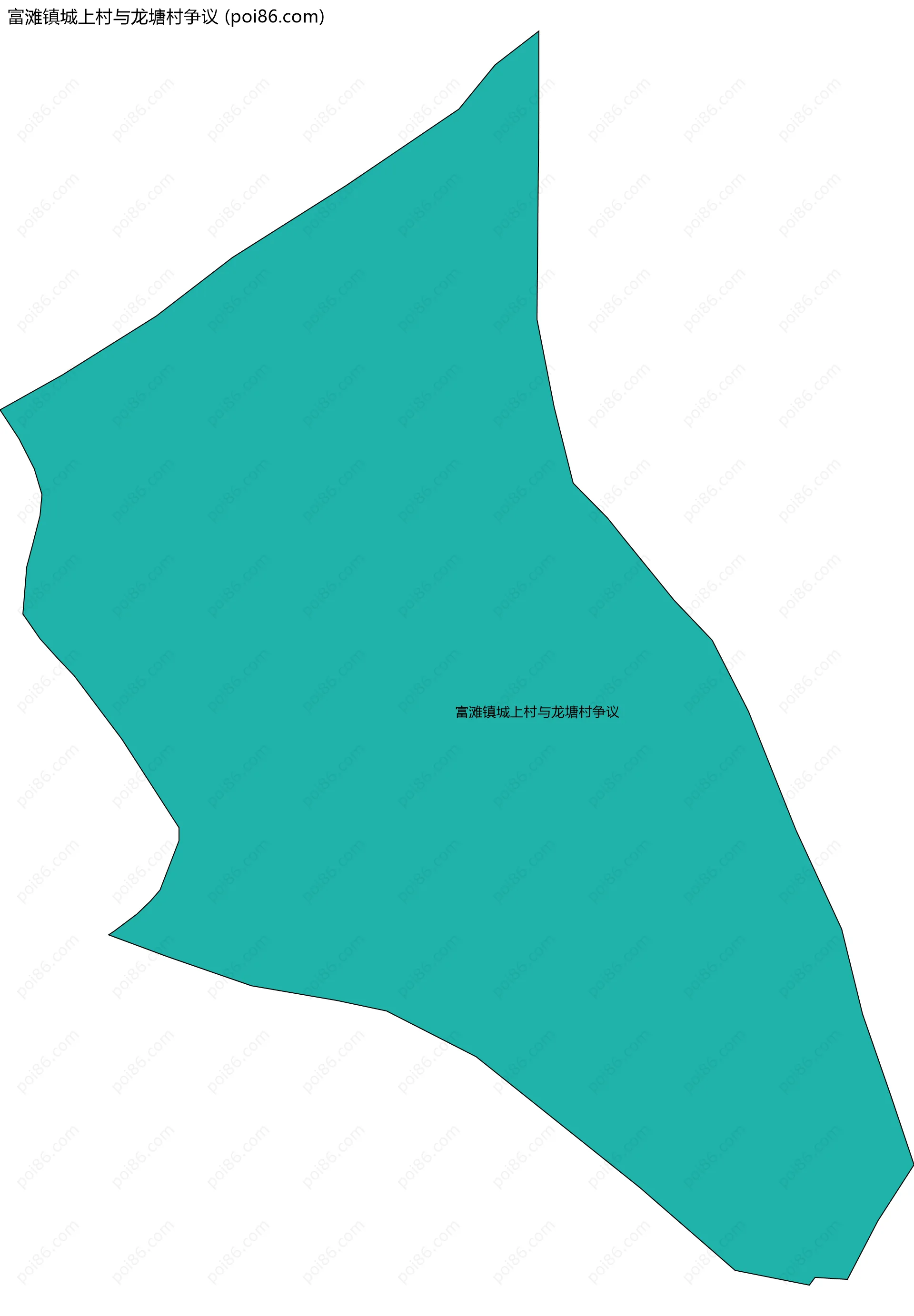 富滩镇城上村与龙塘村争议边界地图