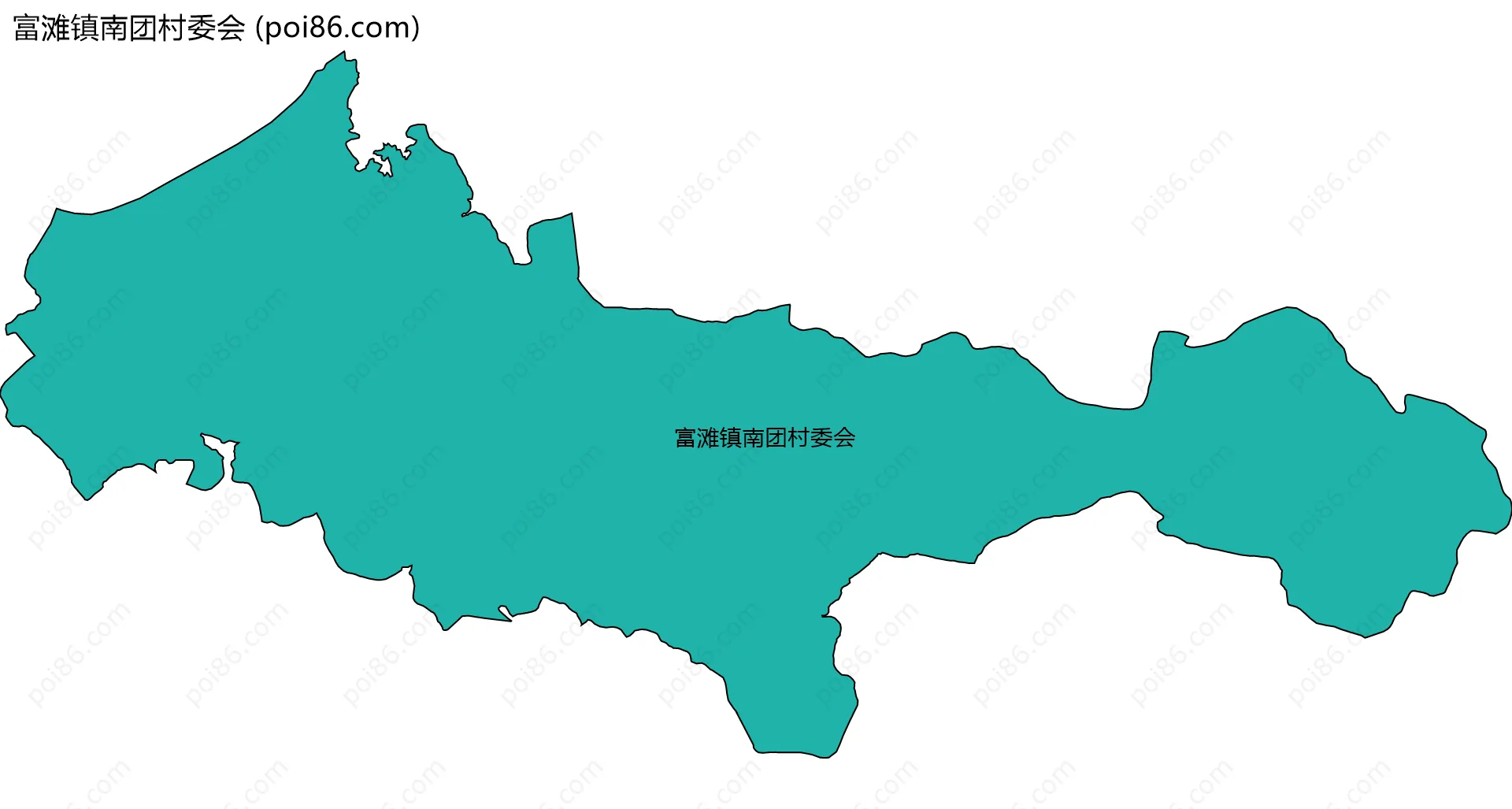 富滩镇南团村委会边界地图