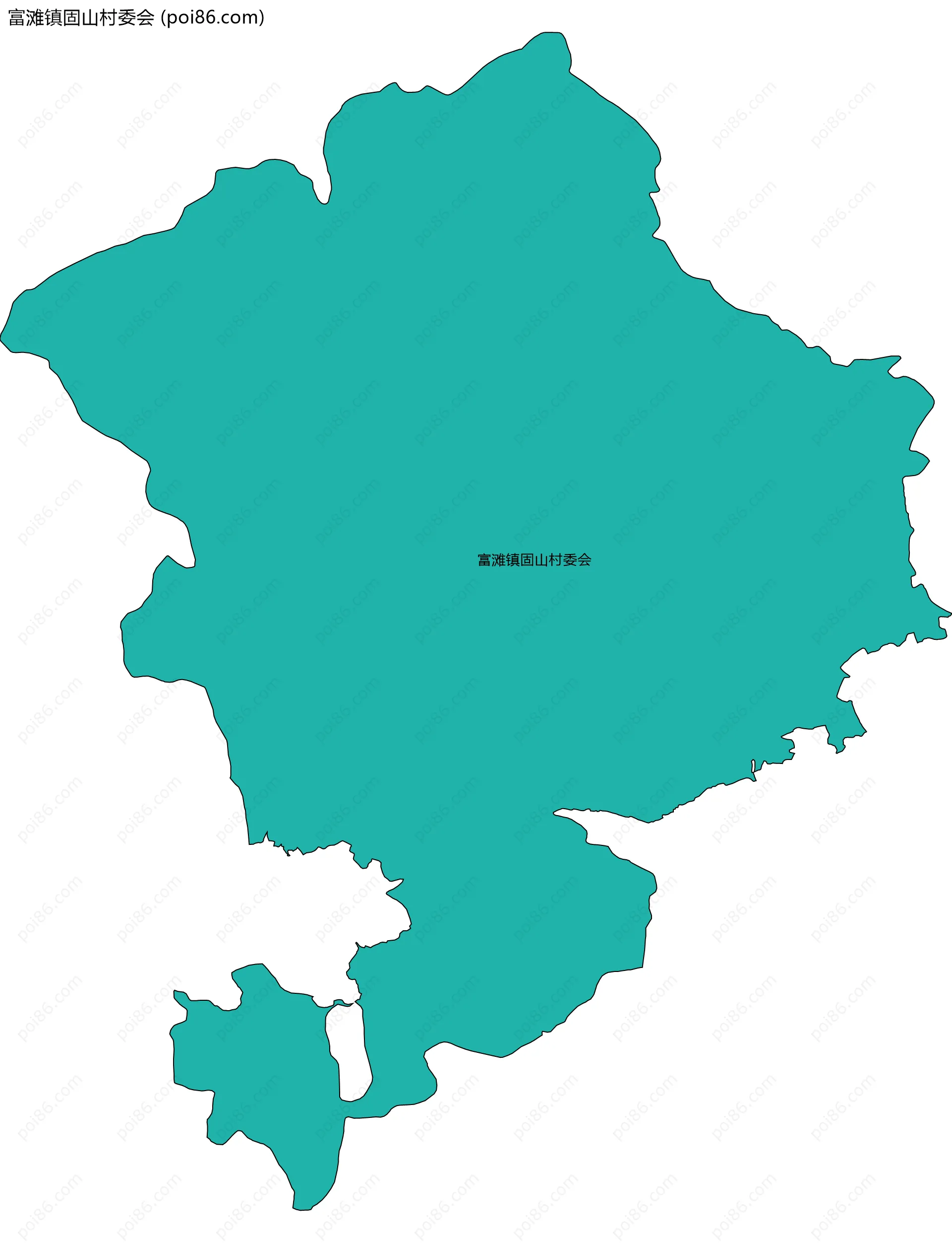 富滩镇固山村委会边界地图