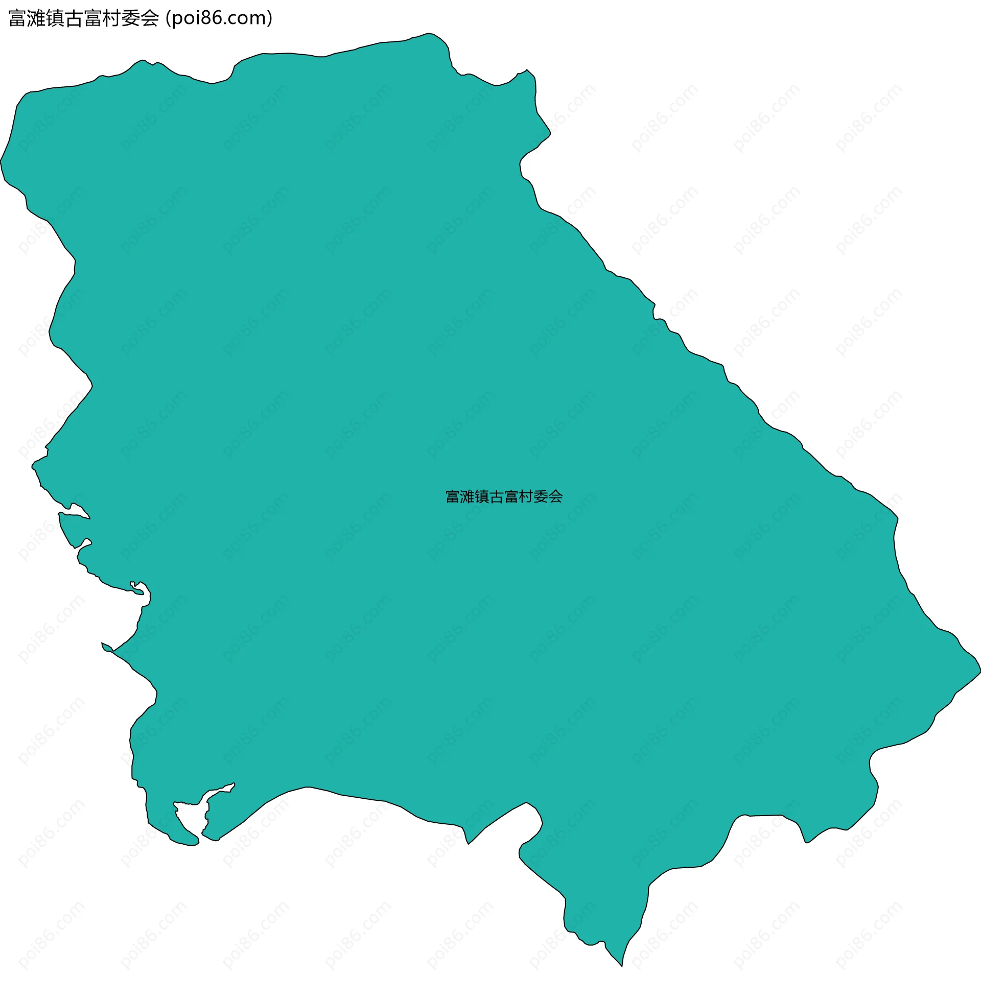 富滩镇古富村委会边界地图