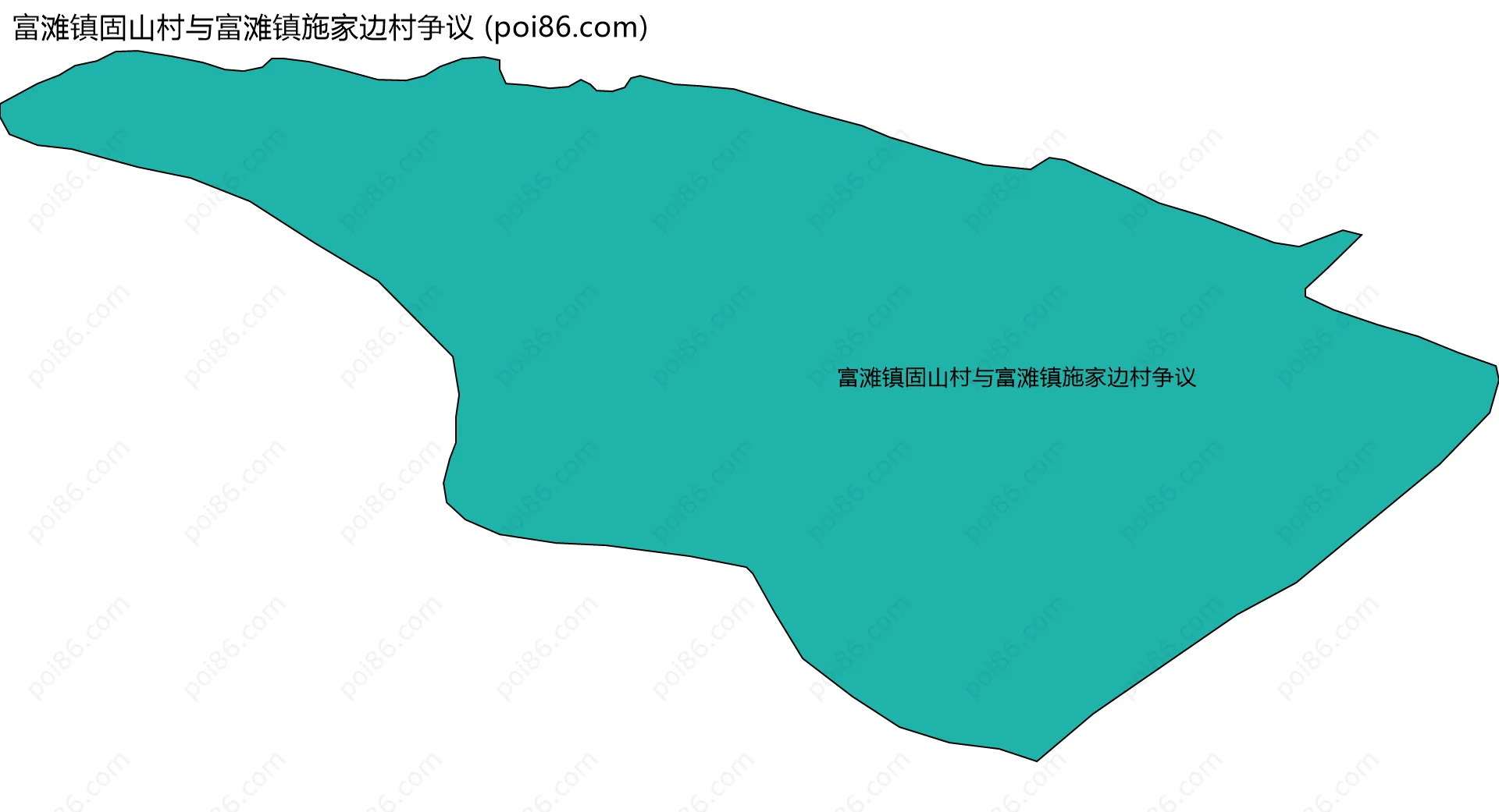 富滩镇固山村与富滩镇施家边村争议边界地图
