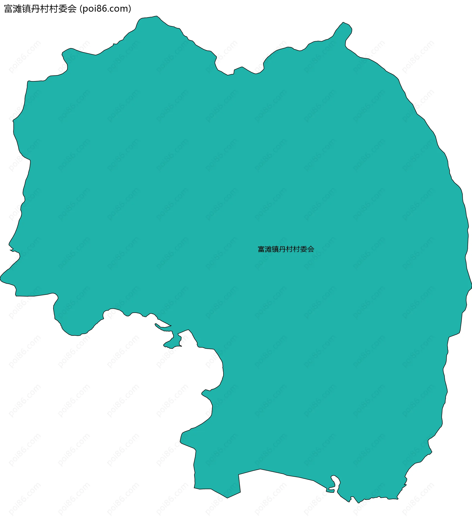 富滩镇丹村村委会边界地图