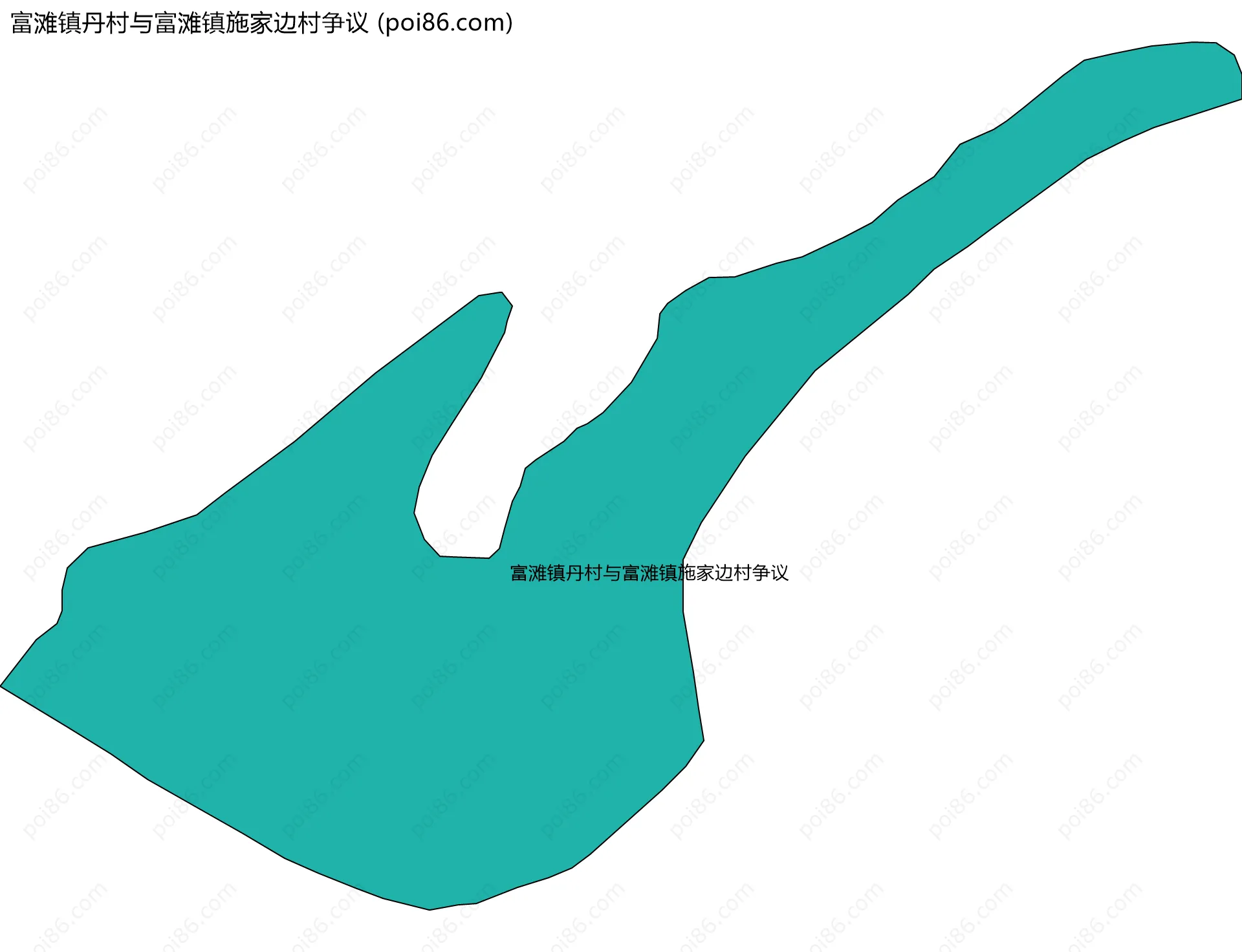 富滩镇丹村与富滩镇施家边村争议边界地图