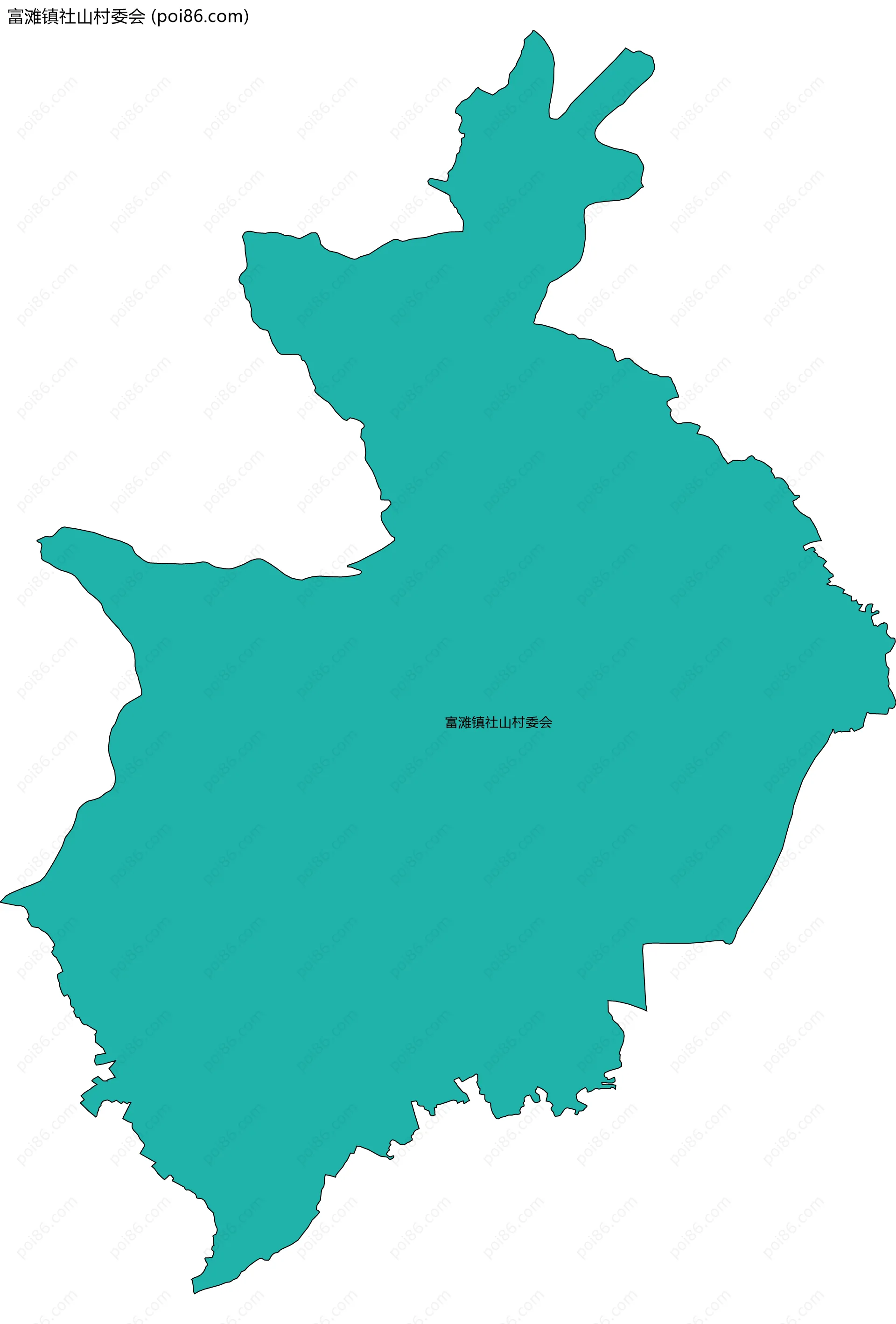 富滩镇社山村委会边界地图
