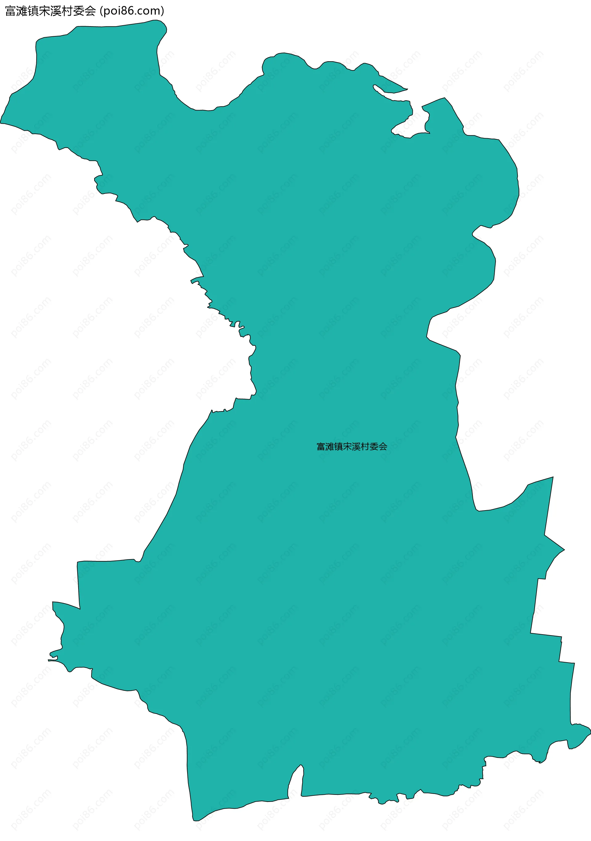 富滩镇宋溪村委会边界地图