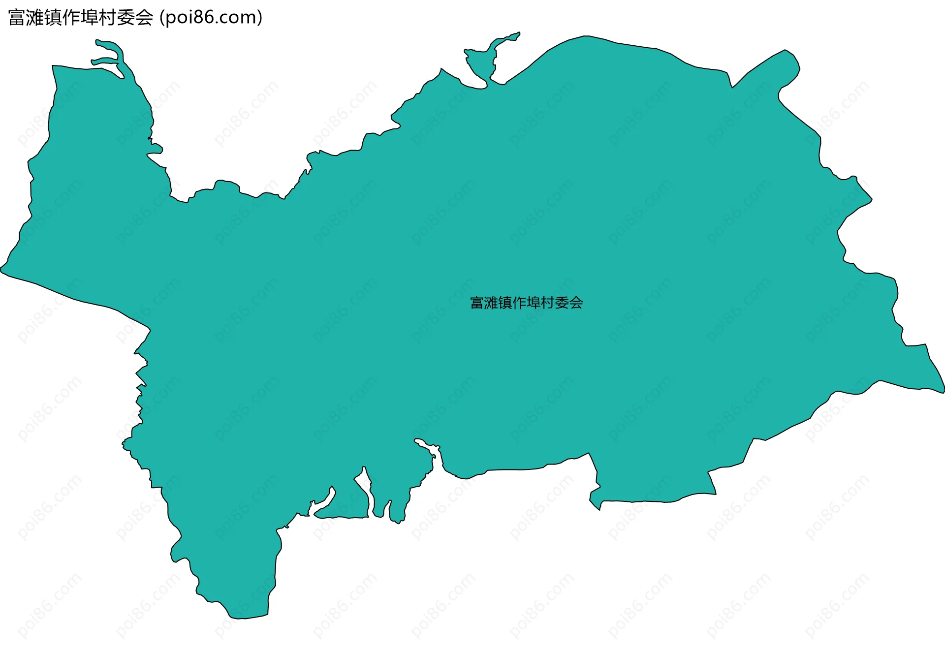 富滩镇作埠村委会边界地图