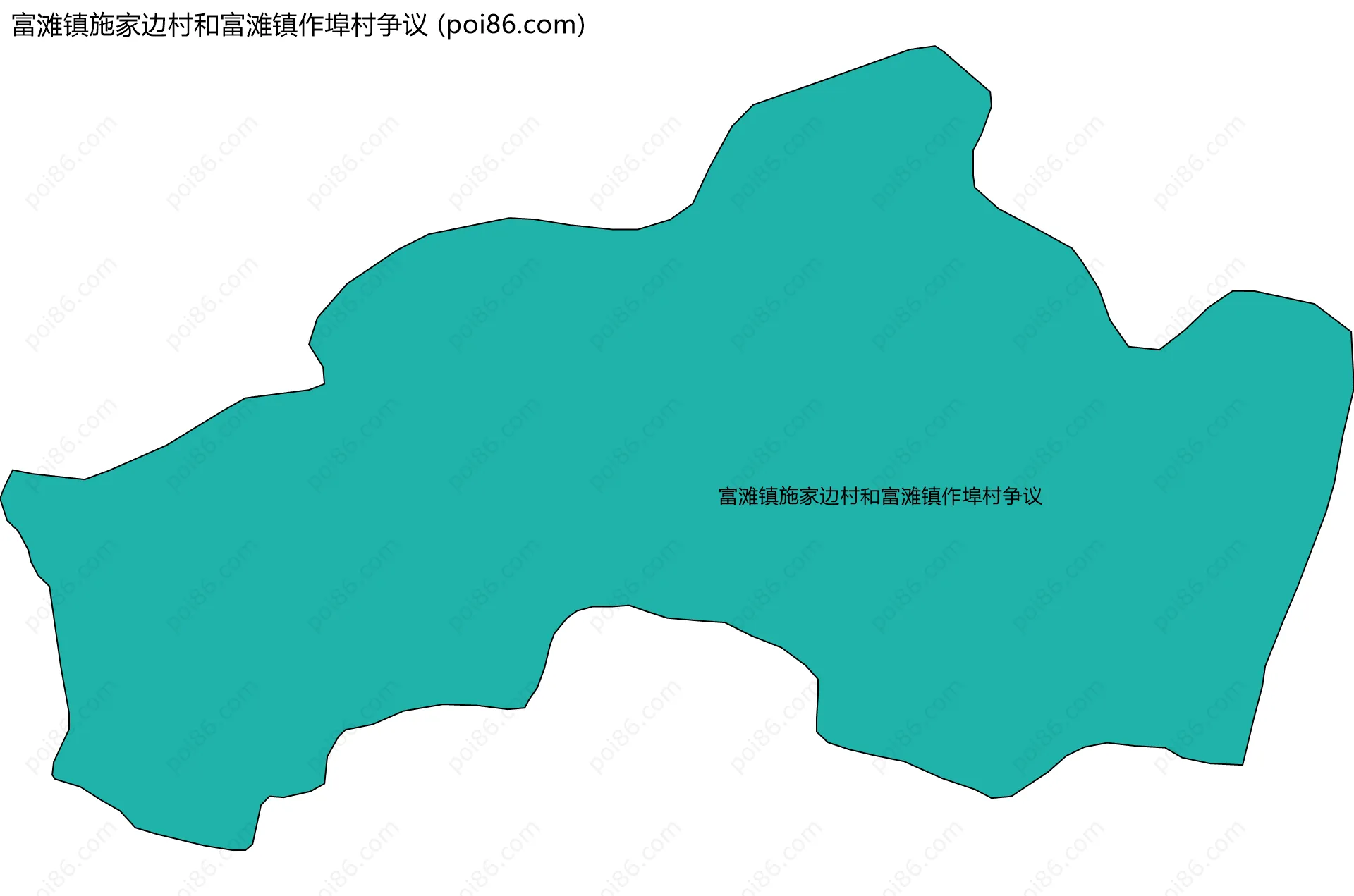 富滩镇施家边村和富滩镇作埠村争议边界地图