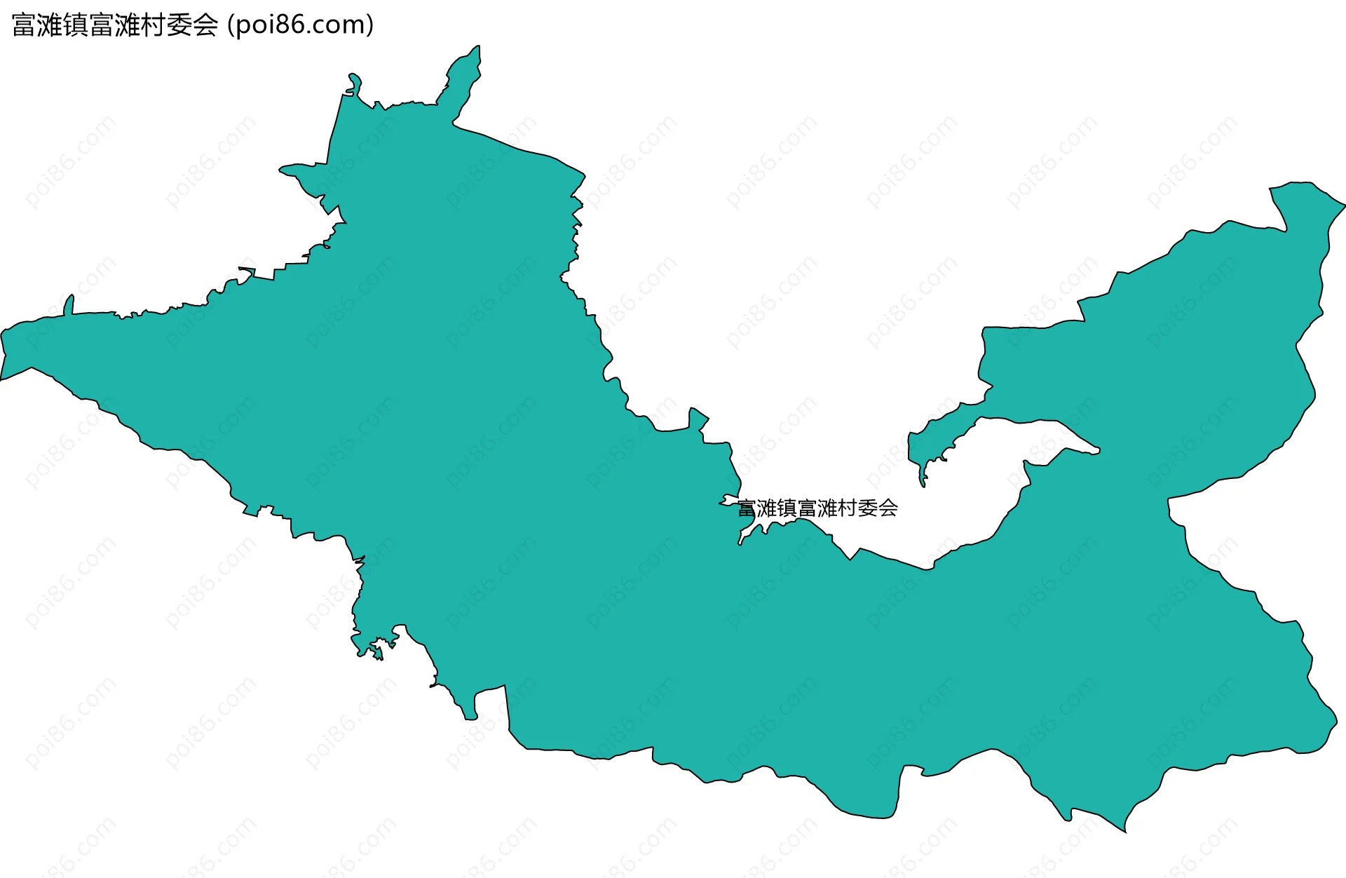 富滩镇富滩村委会边界地图