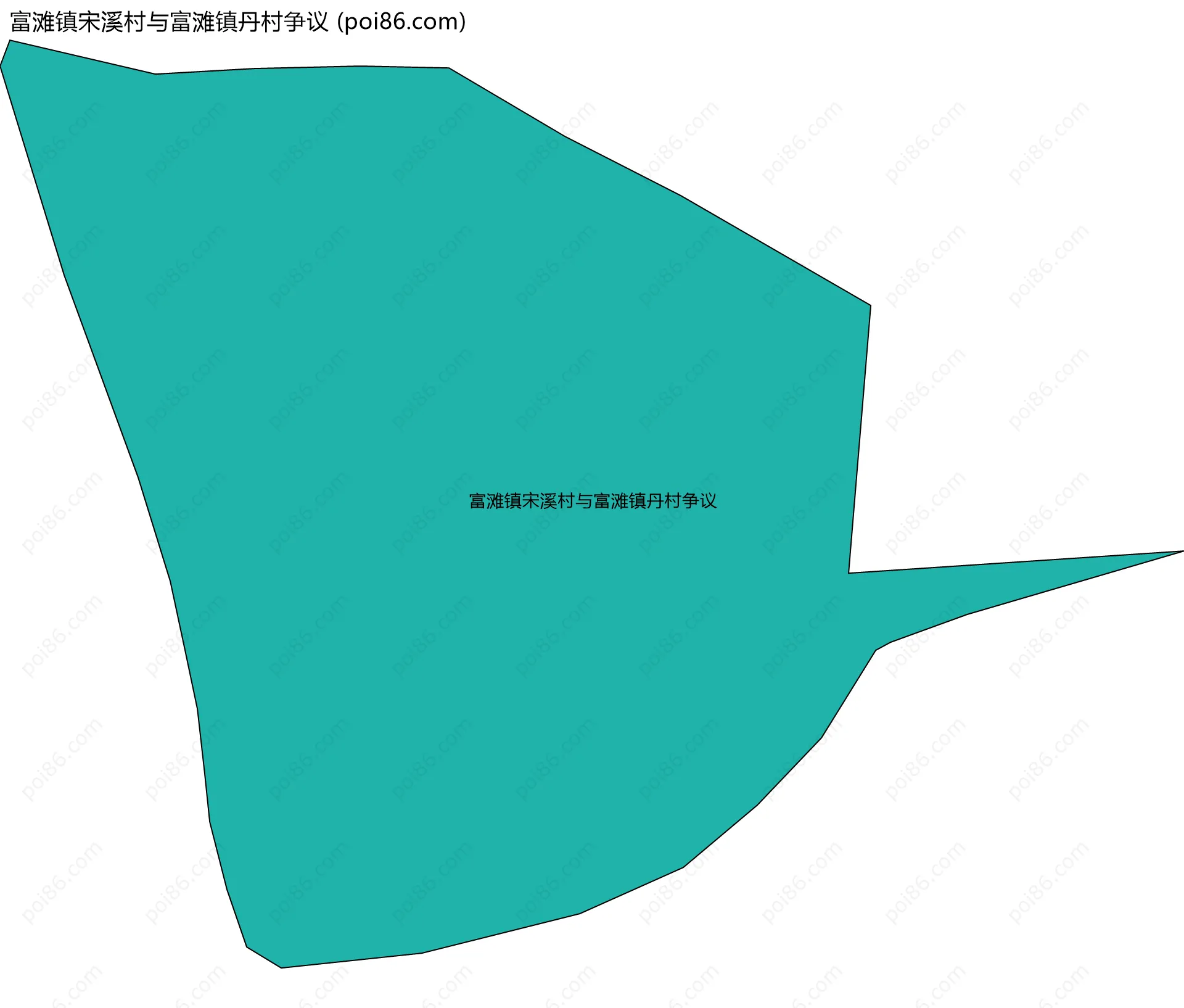 富滩镇宋溪村与富滩镇丹村争议边界地图