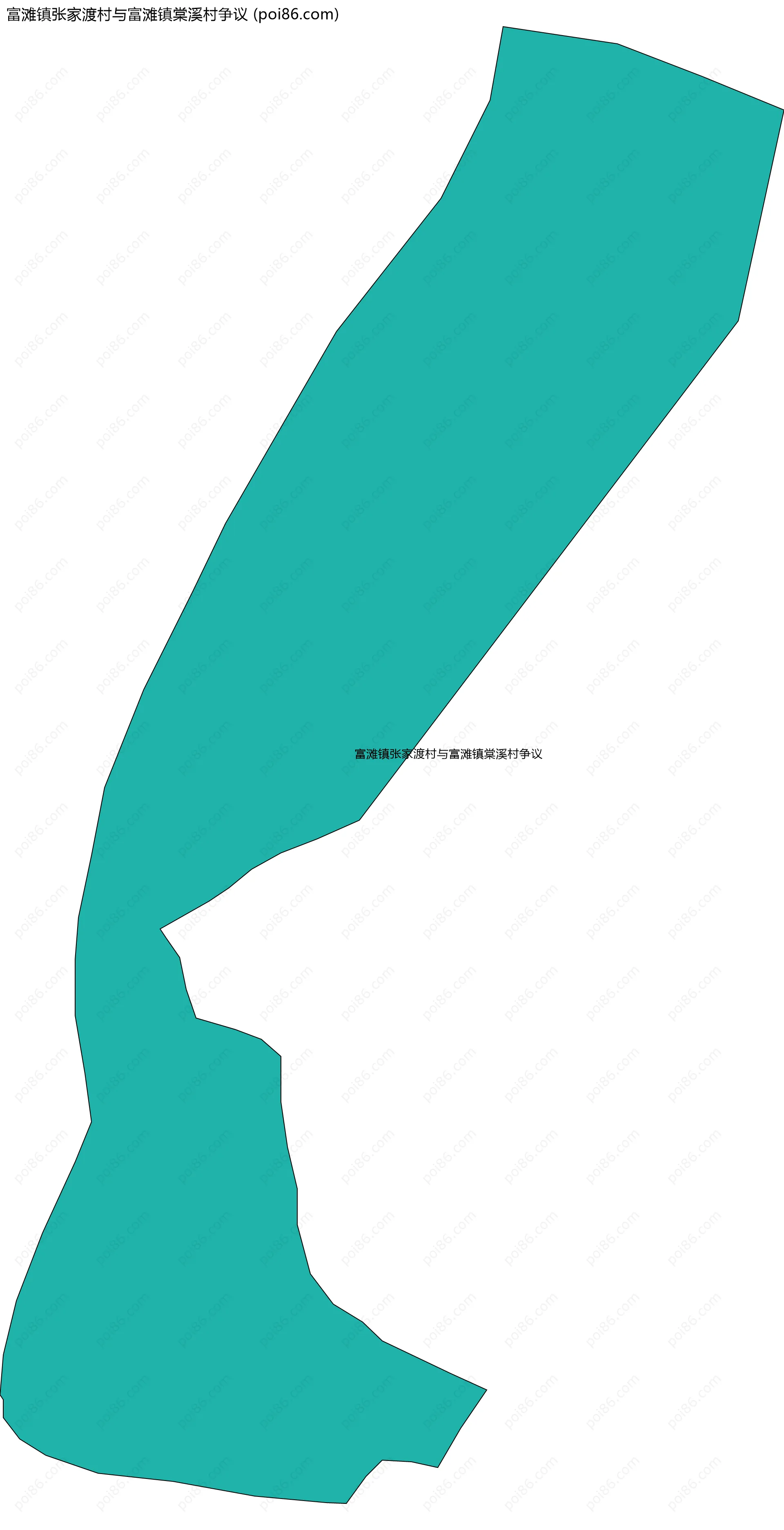 富滩镇张家渡村与富滩镇棠溪村争议边界地图