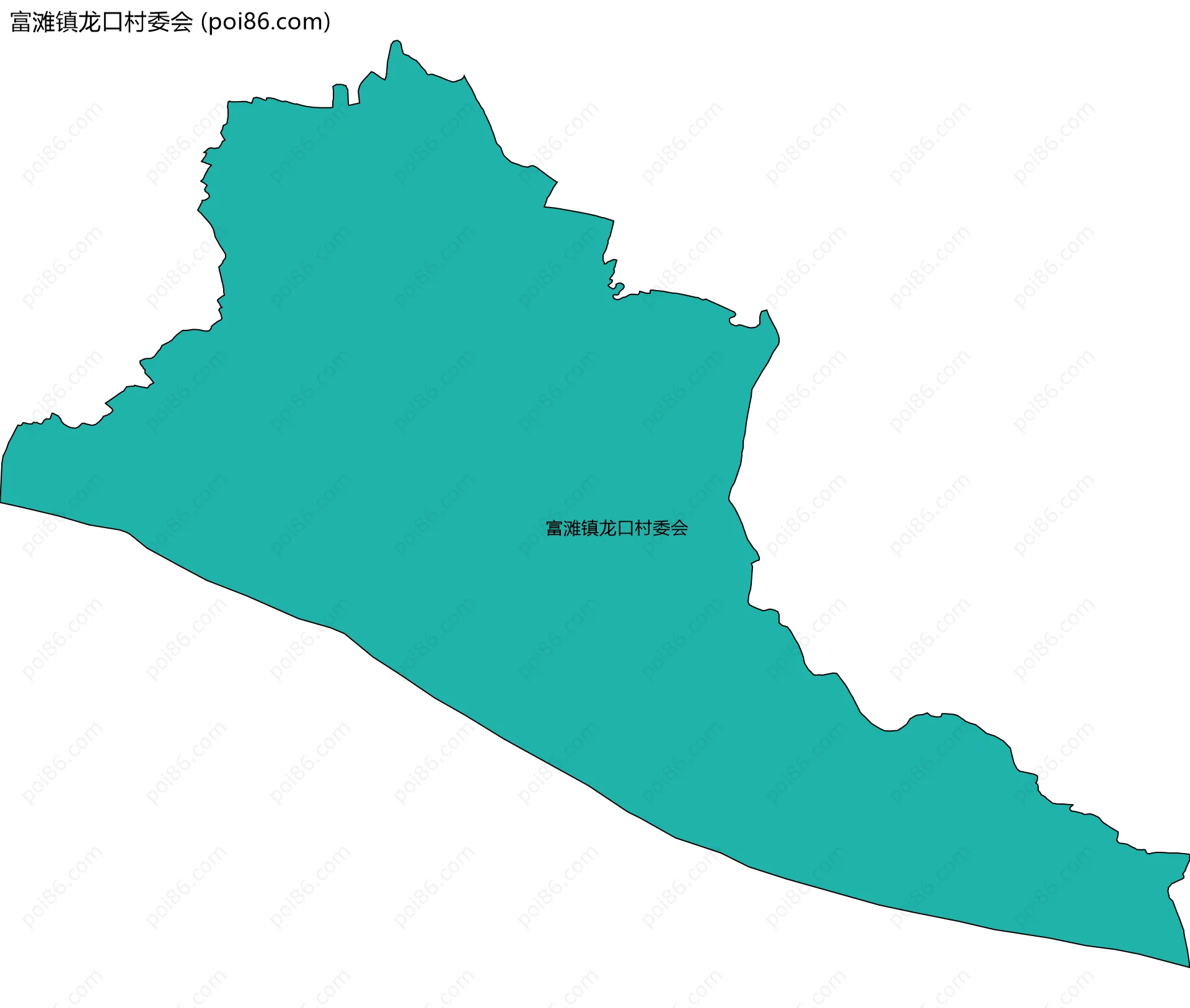 富滩镇龙口村委会边界地图