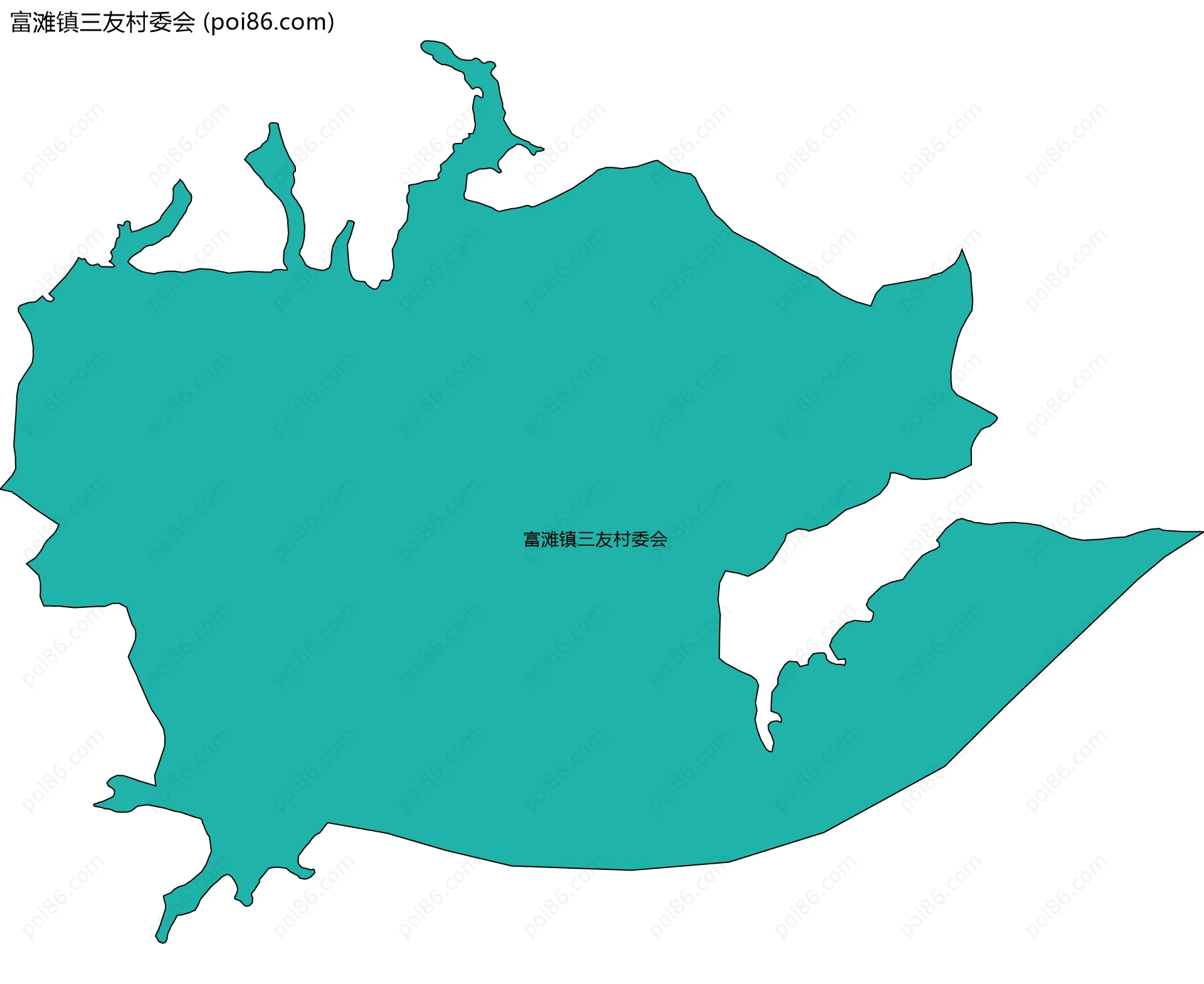 富滩镇三友村委会边界地图