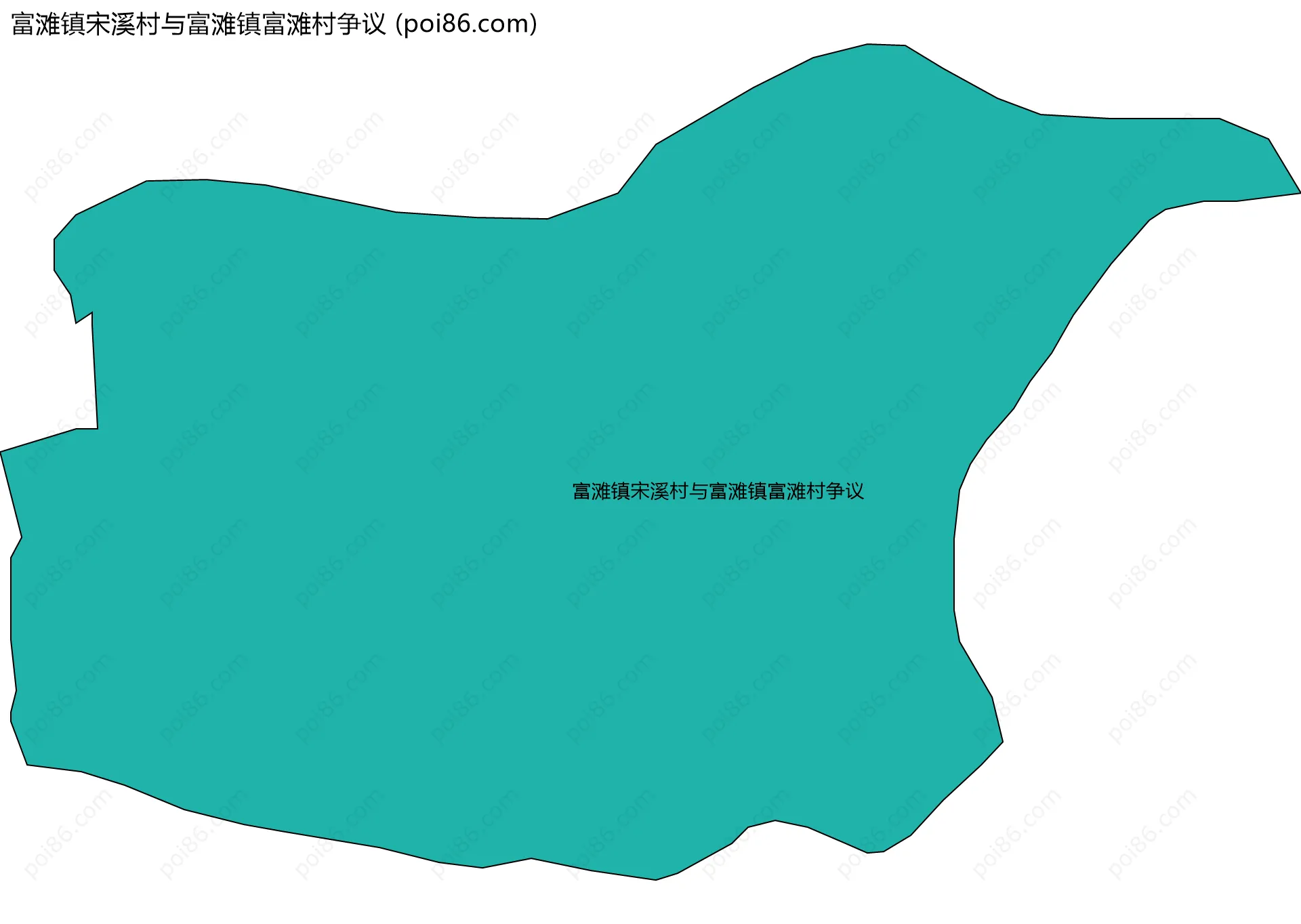 富滩镇宋溪村与富滩镇富滩村争议边界地图