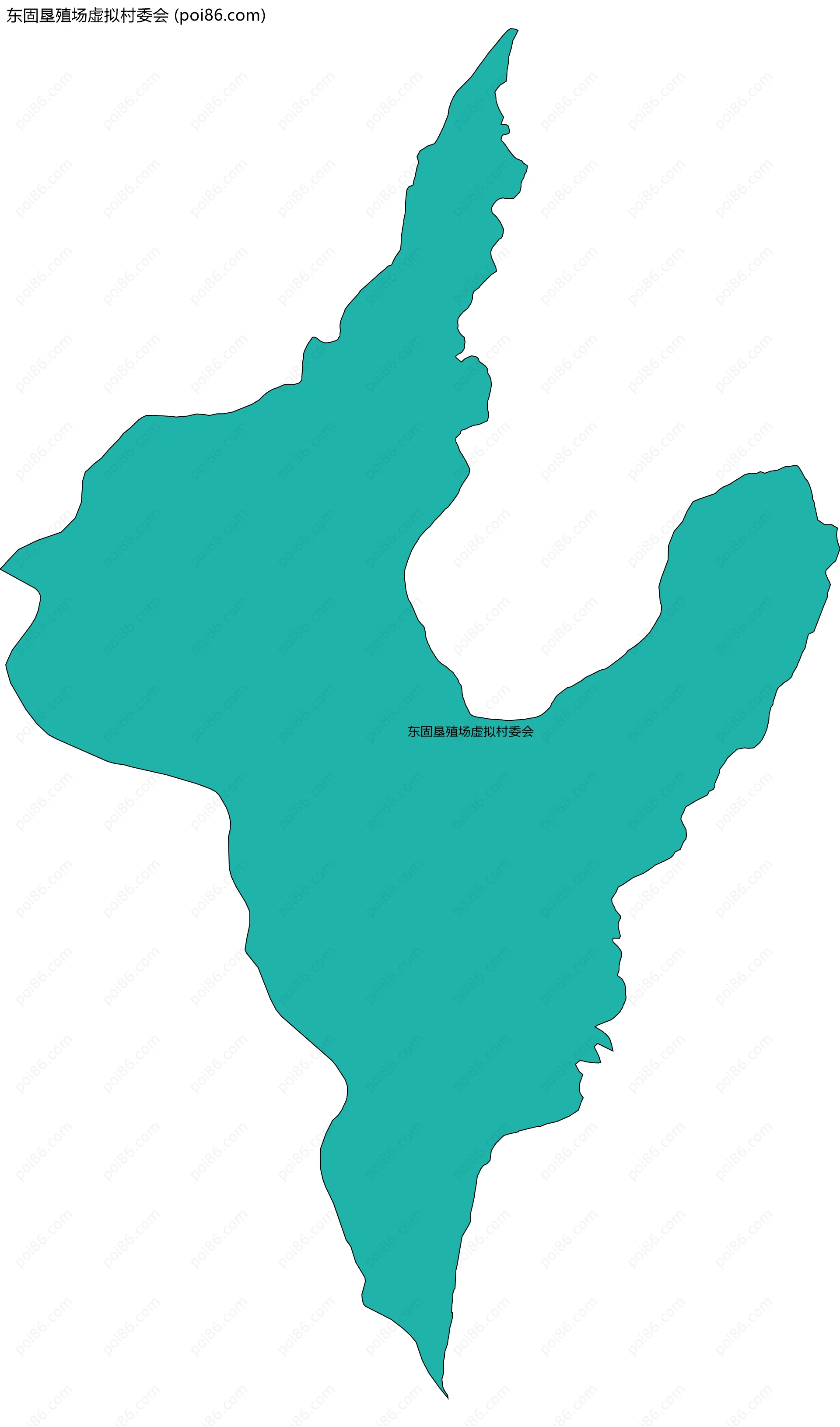 东固垦殖场虚拟村委会边界地图