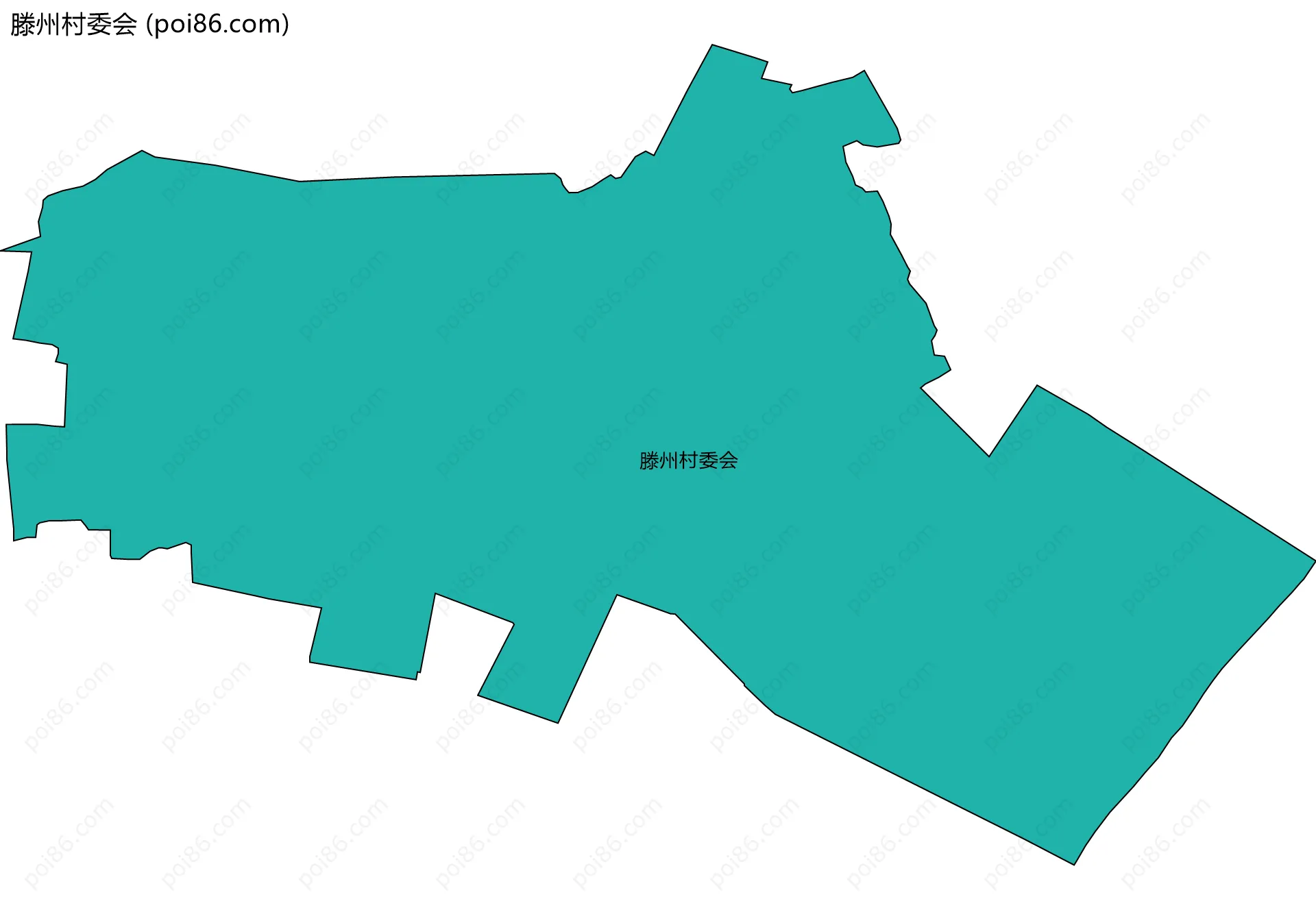 滕州村委会边界地图