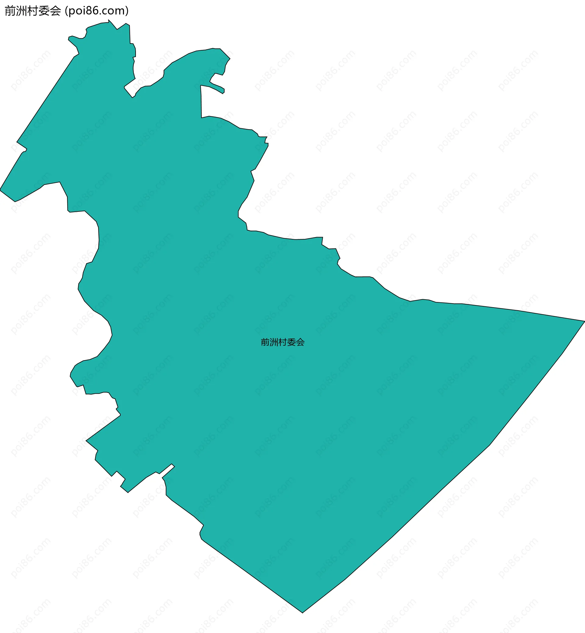 前洲村委会边界地图
