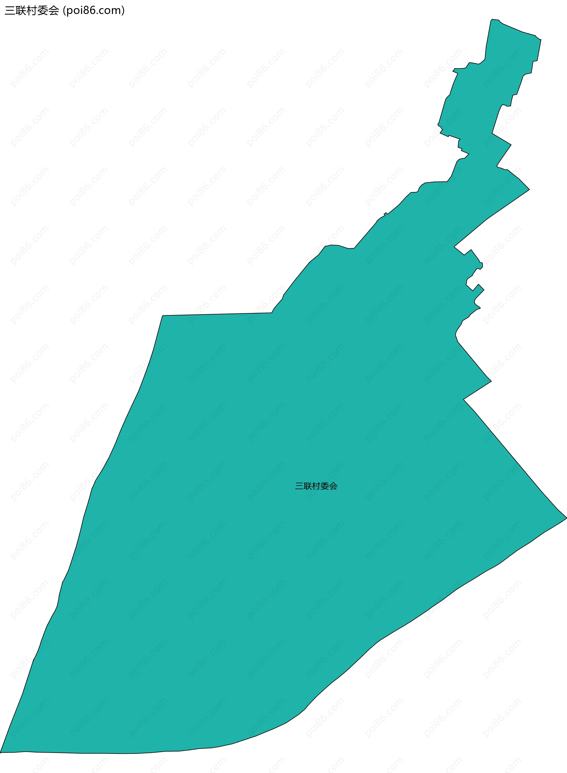 三联村委会边界地图