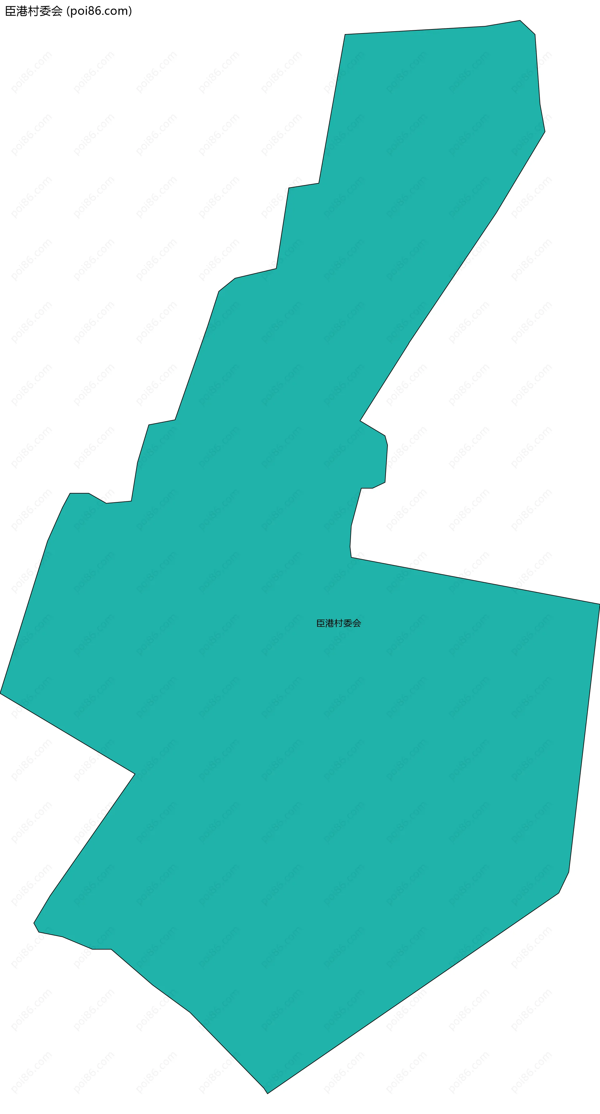 臣港村委会边界地图