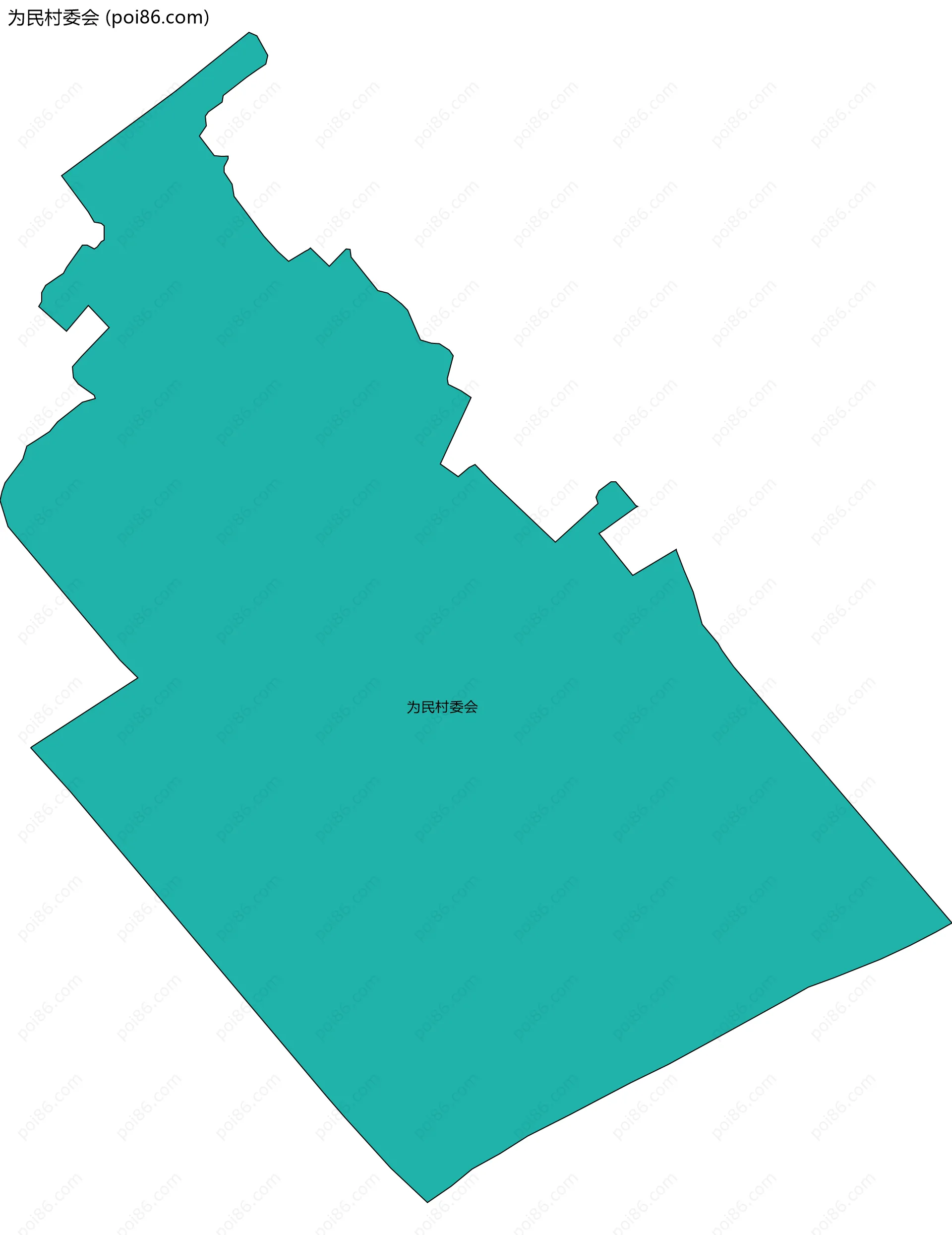 为民村委会边界地图