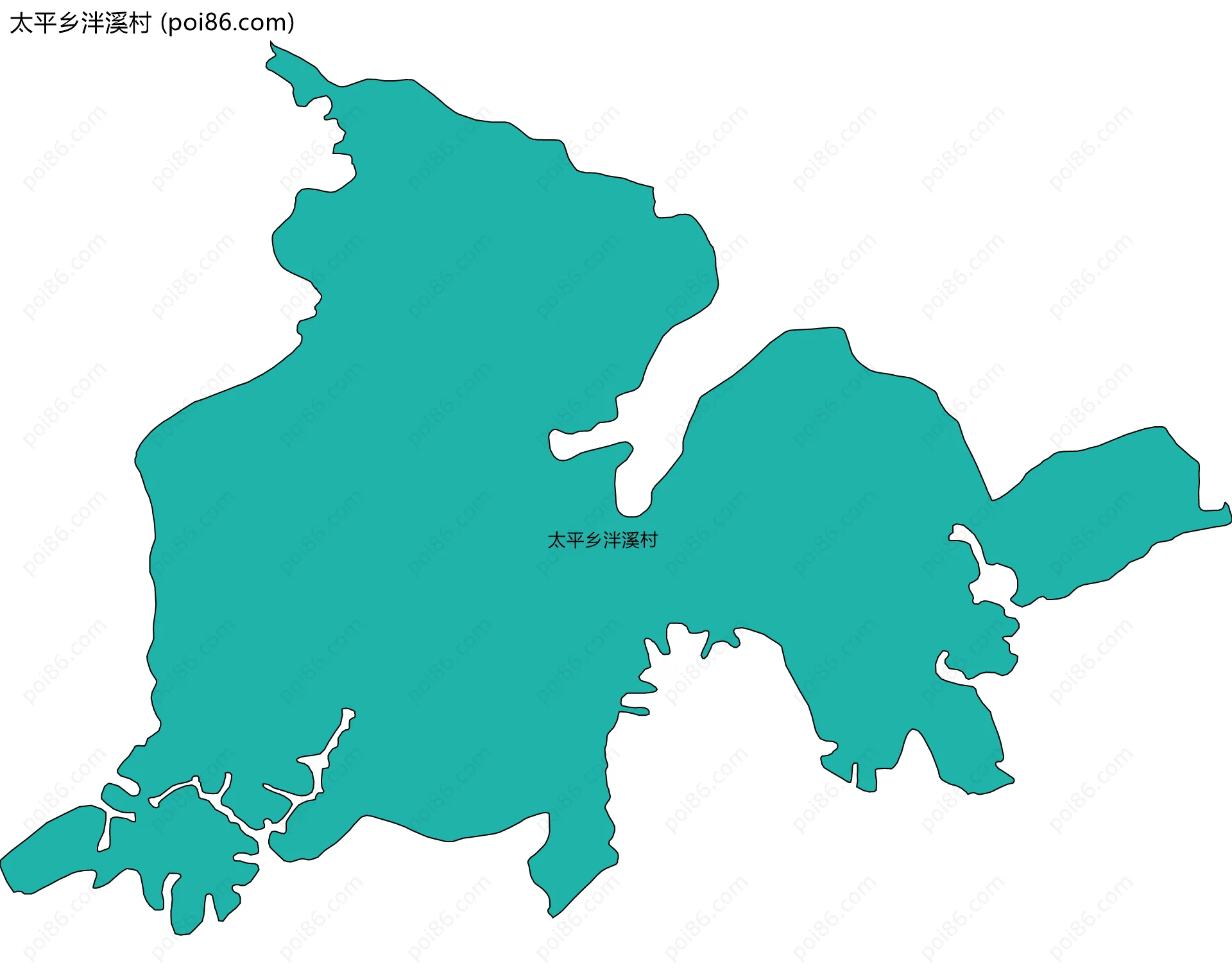 太平乡泮溪村边界地图