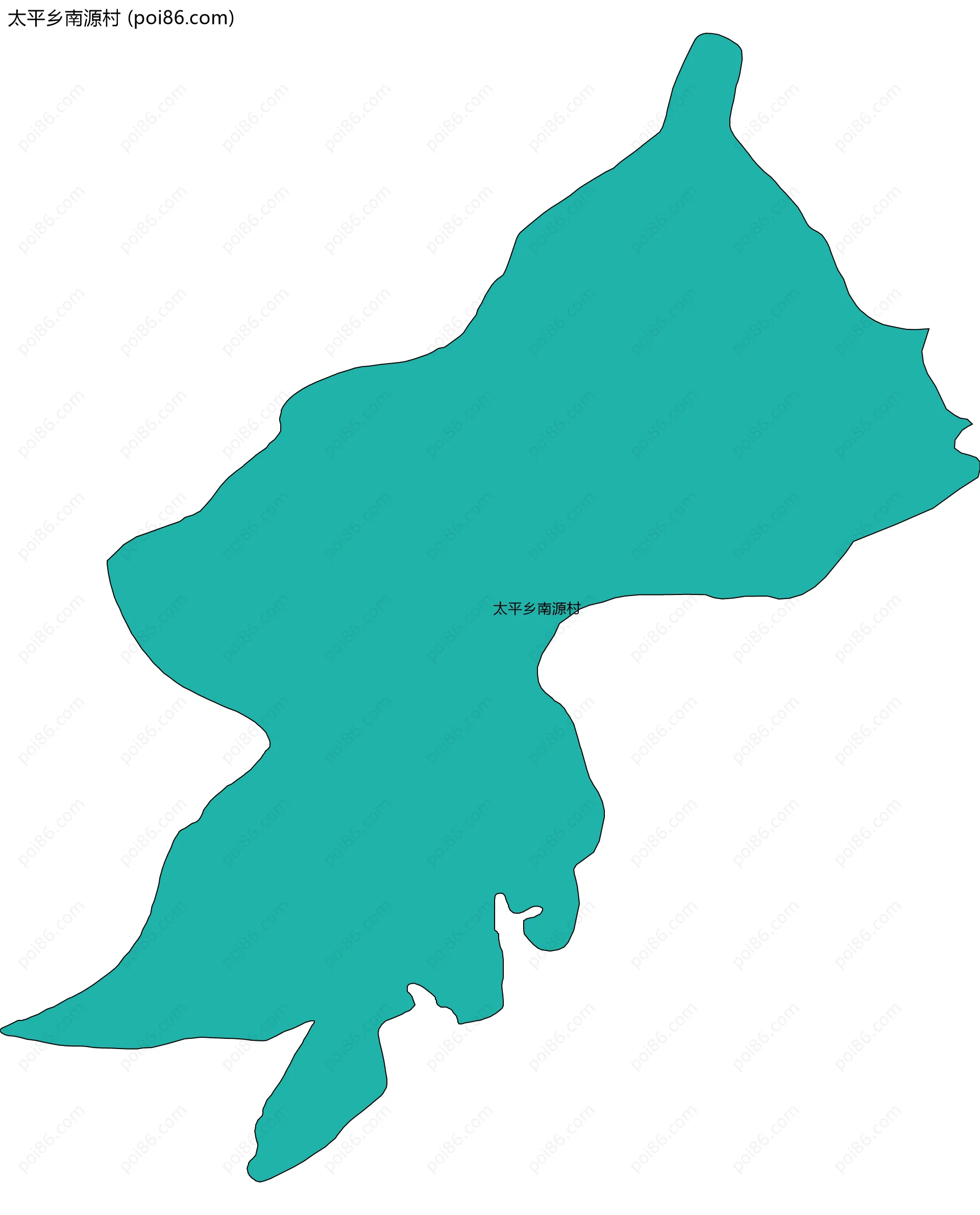 太平乡南源村边界地图