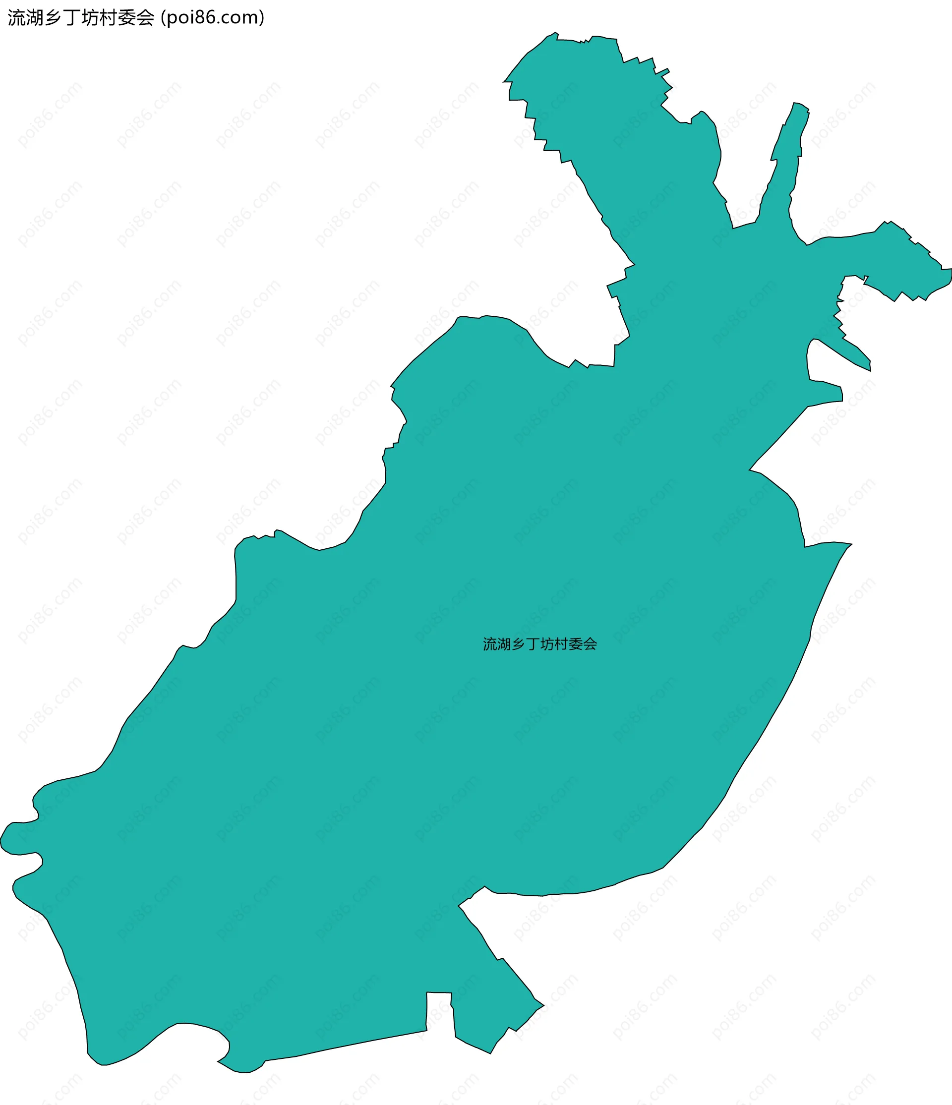 流湖乡丁坊村委会边界地图