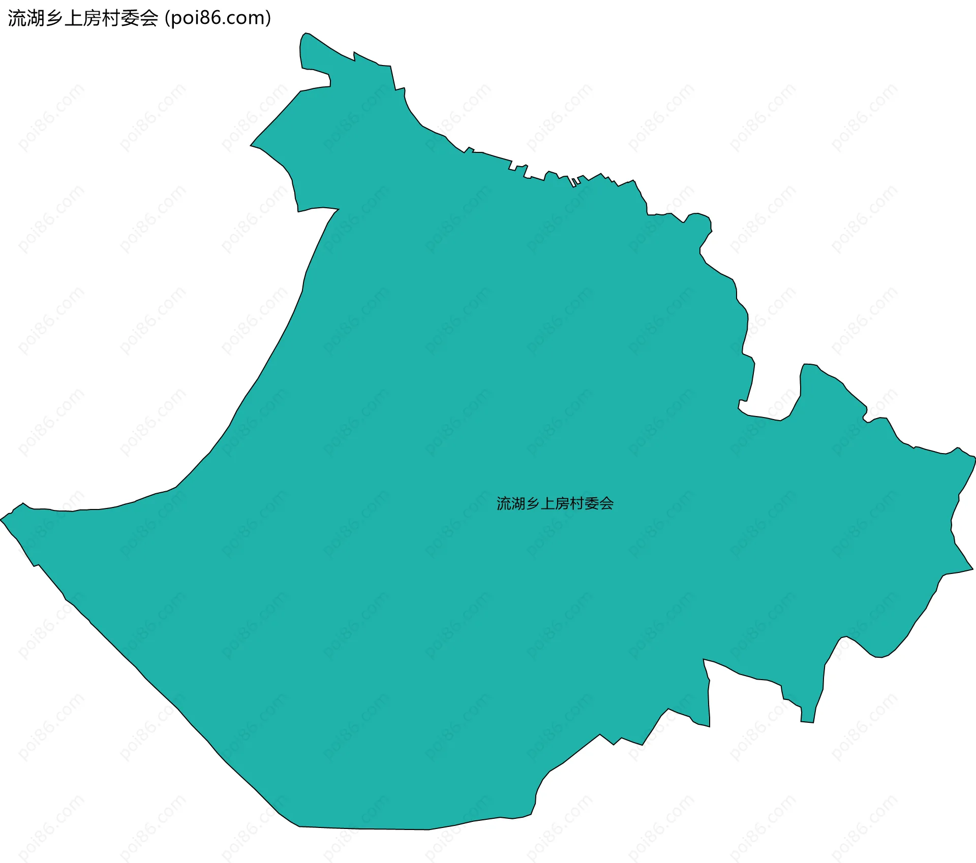 流湖乡上房村委会边界地图