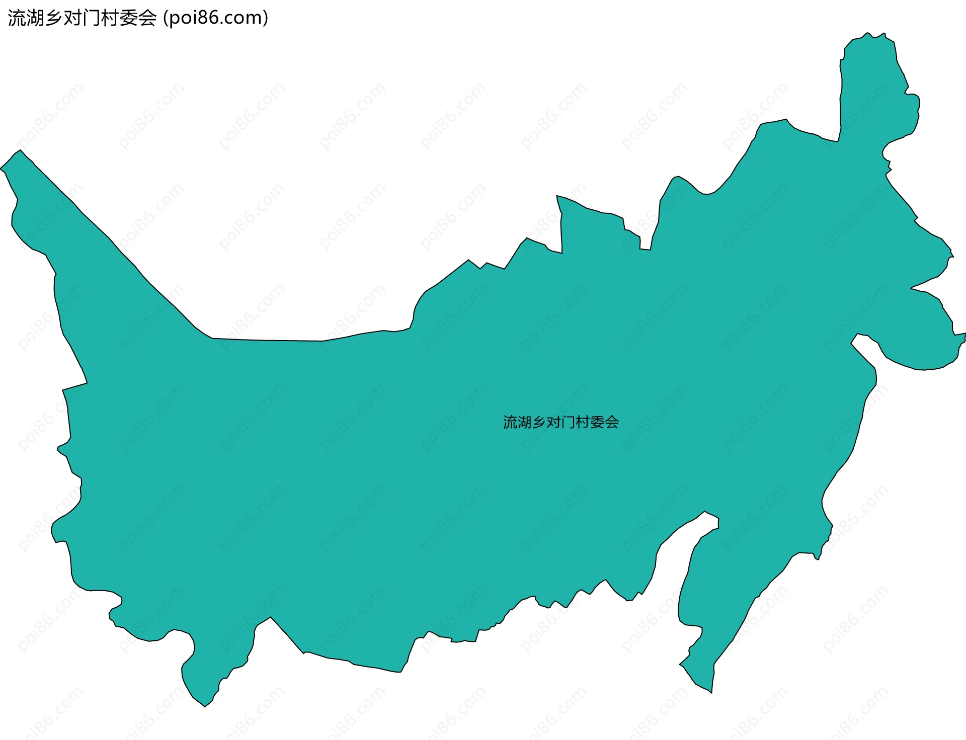 流湖乡对门村委会边界地图