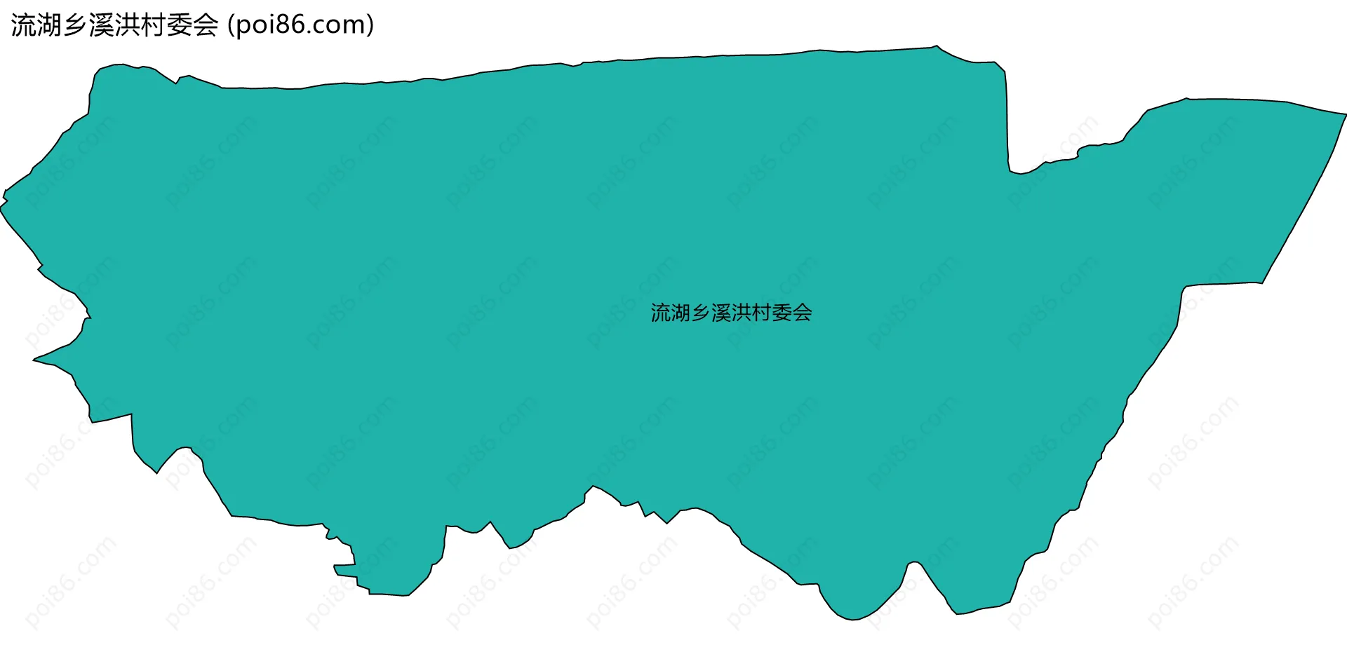 流湖乡溪洪村委会边界地图