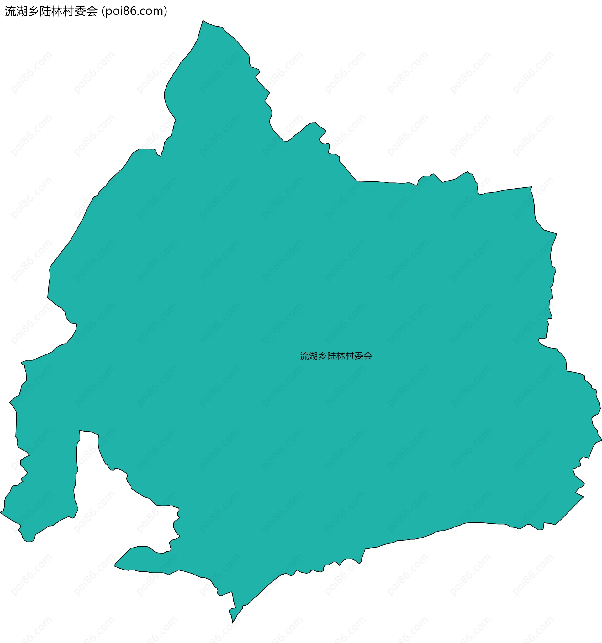 流湖乡陆林村委会边界地图