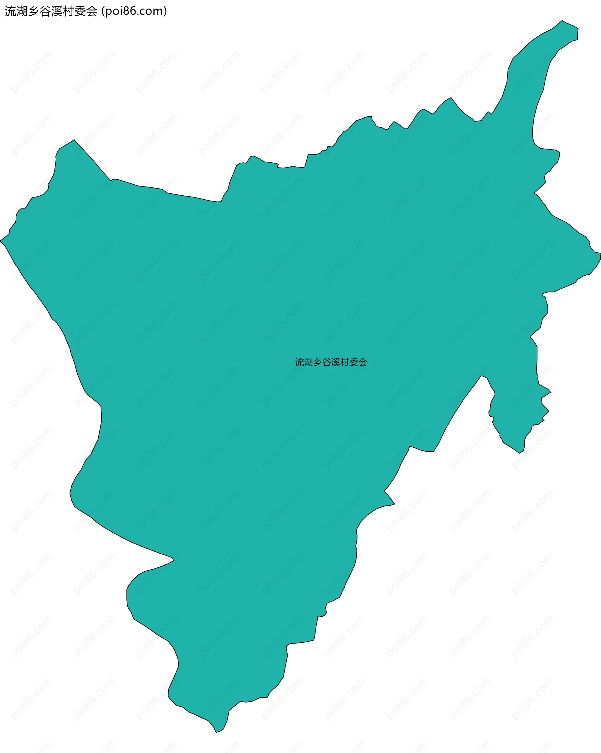 流湖乡谷溪村委会边界地图