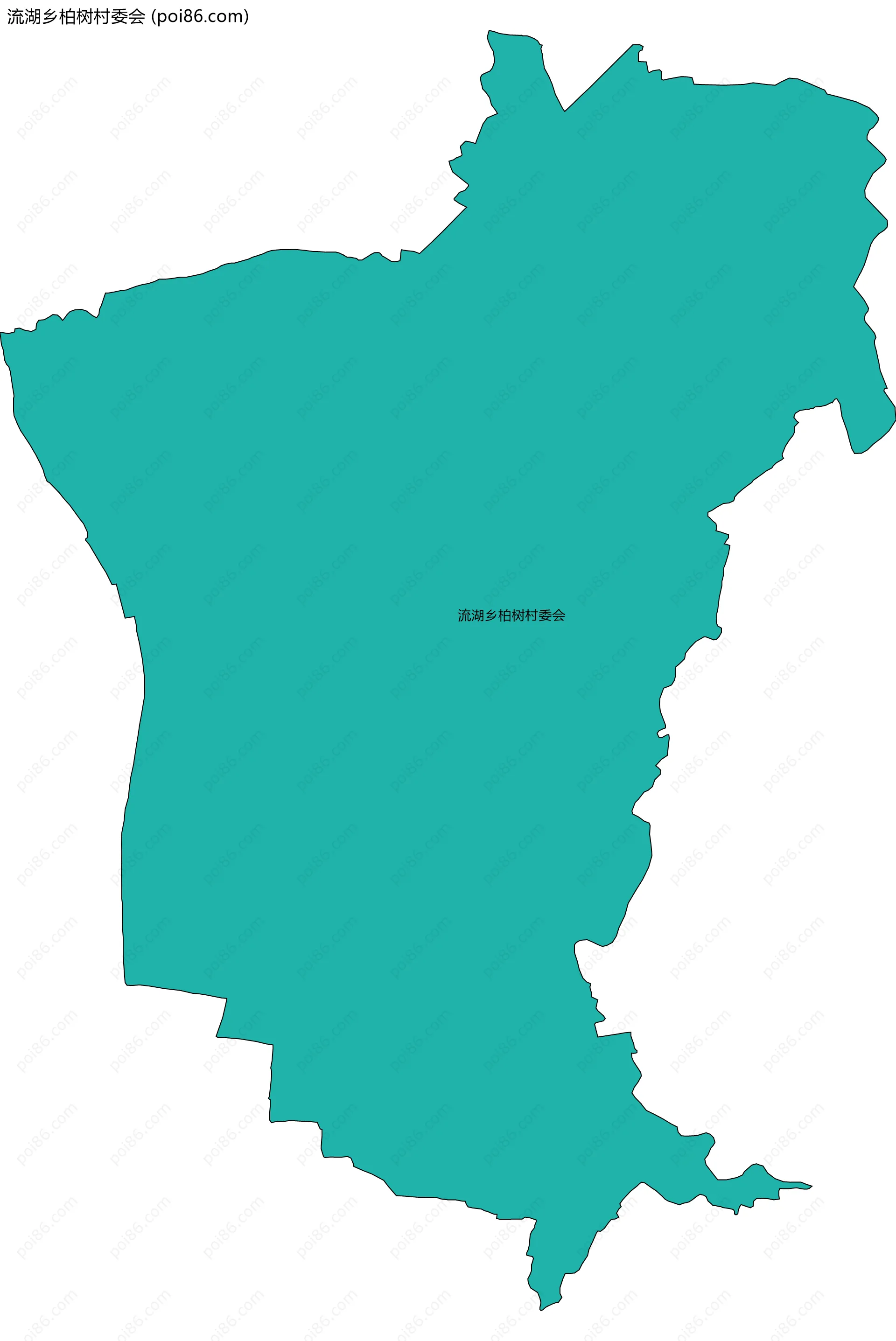 流湖乡柏树村委会边界地图