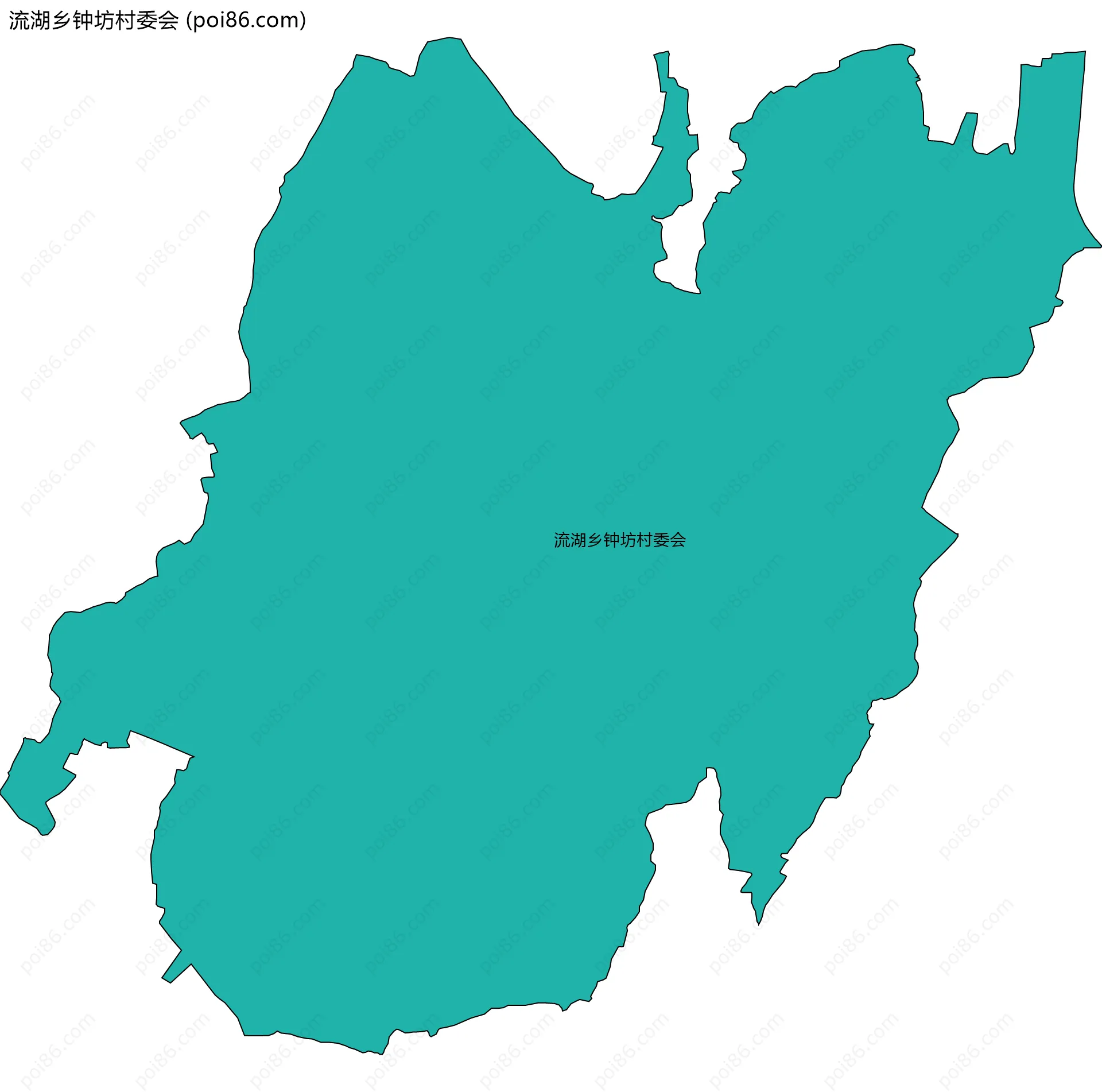 流湖乡钟坊村委会边界地图