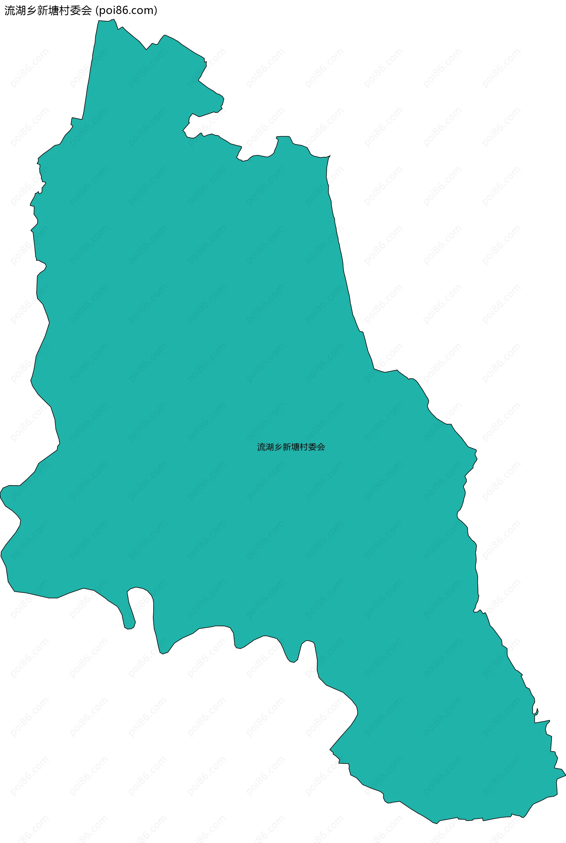 流湖乡新塘村委会边界地图