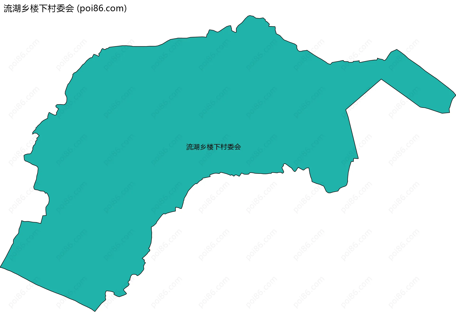 流湖乡楼下村委会边界地图