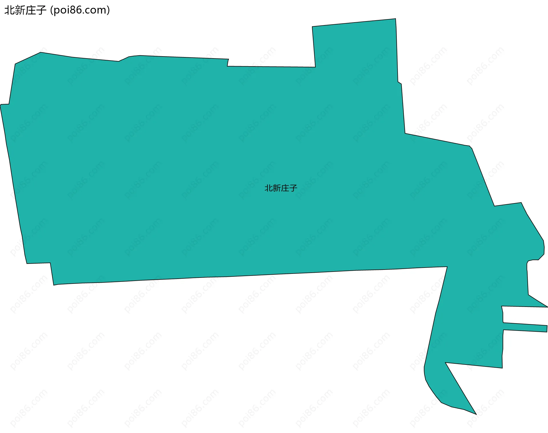 北新庄子边界地图