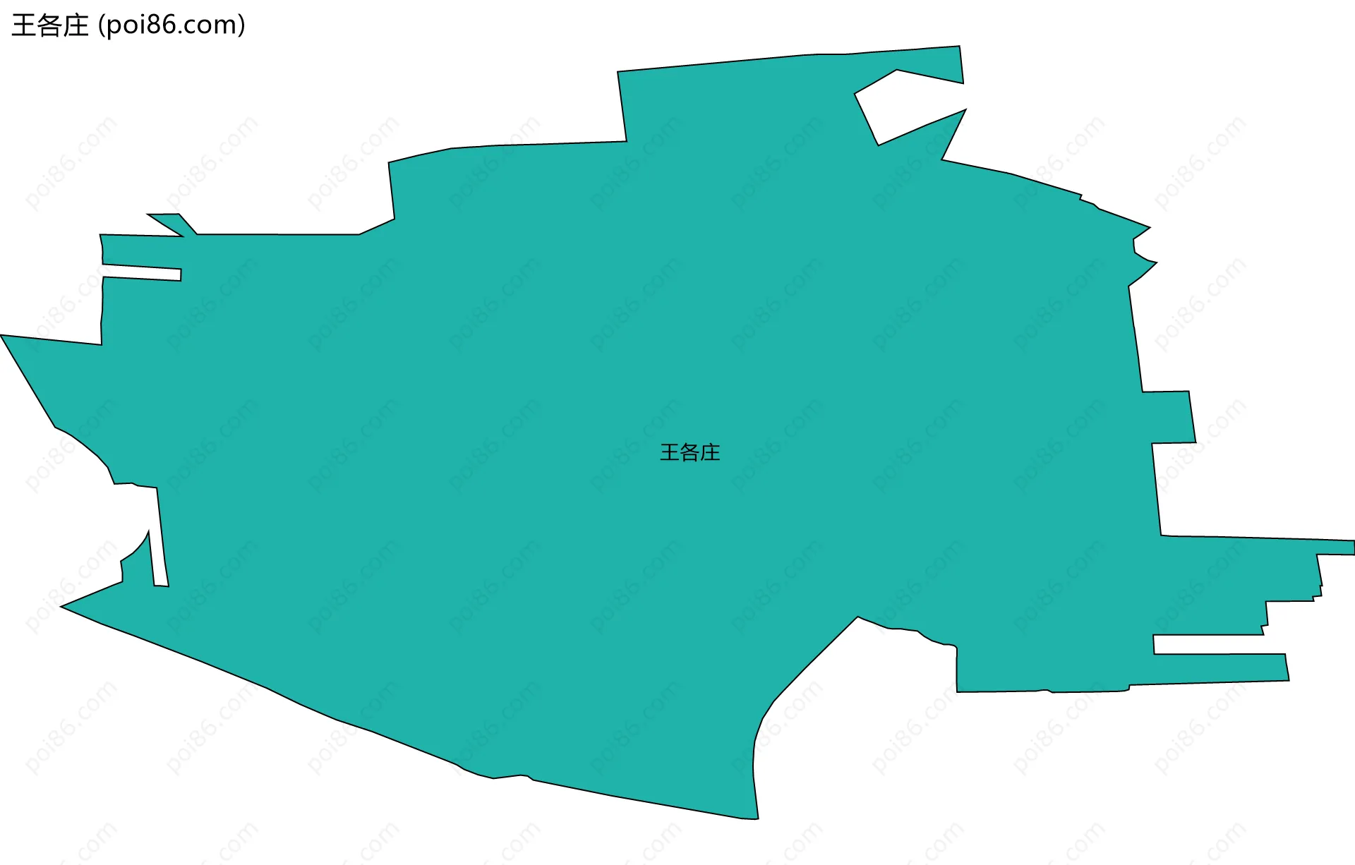 王各庄边界地图