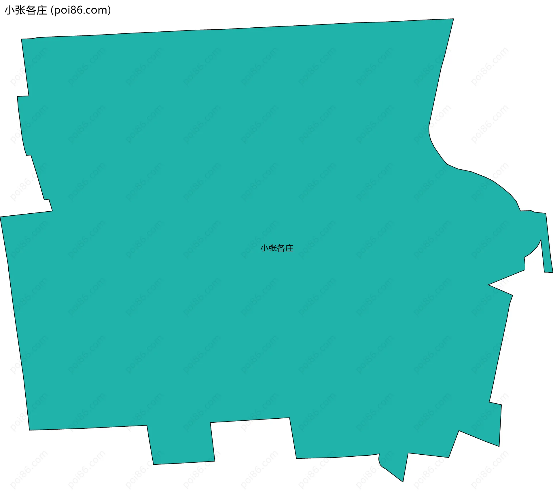 小张各庄边界地图